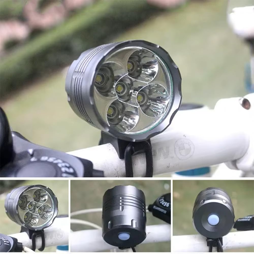 Faro Anteriore per Bicicletta da Campeggio, per Ciclismo all'aperto, Impermeabile, a LED, Torcia Frontale per Bicicletta.