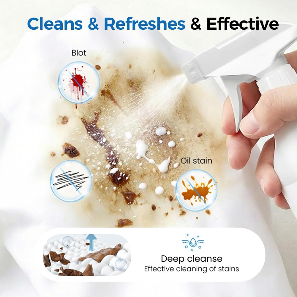 2026 New 500ml Clothing Emulsifier Stain Remover, Clothing Emulsifier Deep Stain Remover, Cleaning Agent Active Enzyme Laundry for Grease, Oil, Food on Clothes & Shoes (1)