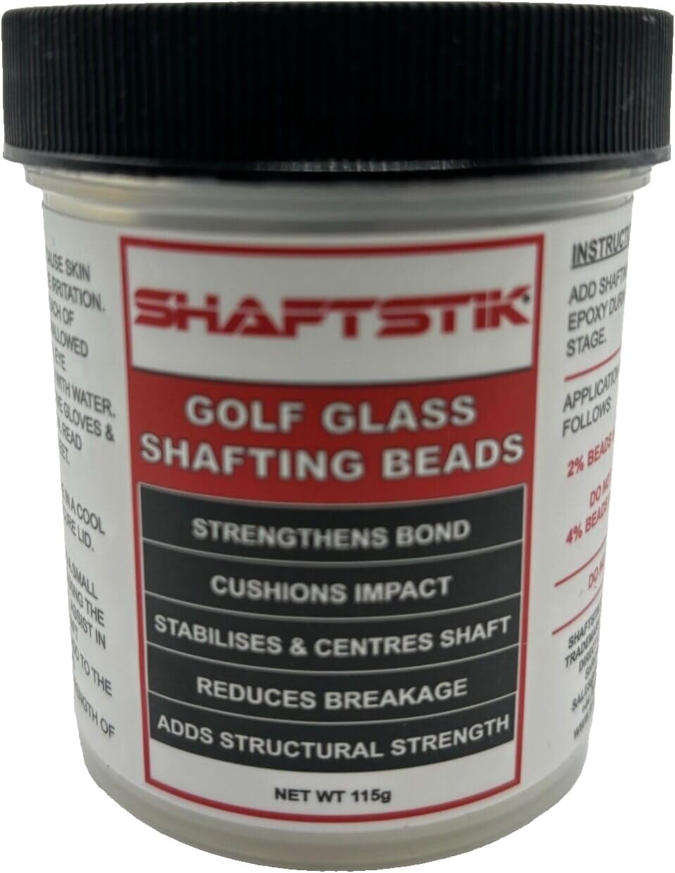 SHAFTSTIK Golf Club Shafting Glass Beads 115g - 4oz (90 Clubs)