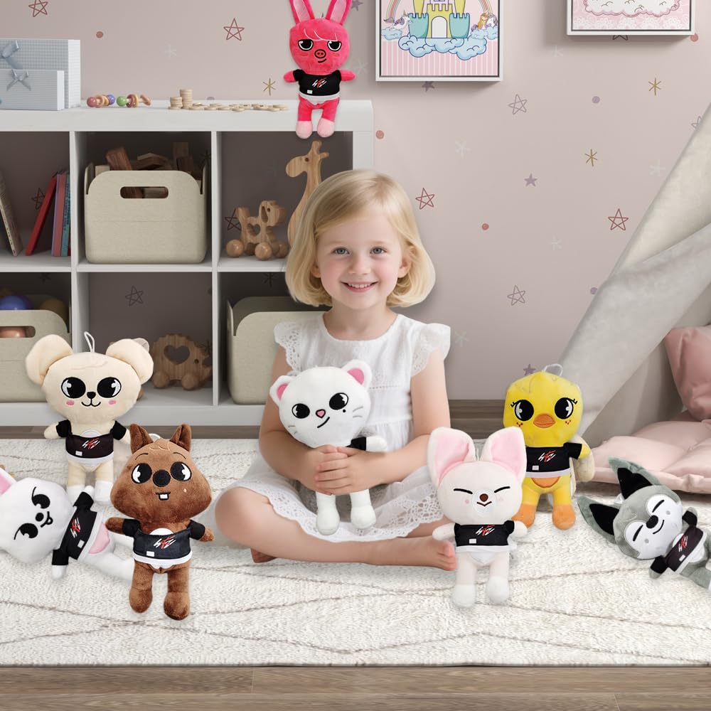 Set De 8 Peluches SKZOO – Toute La Troupe Stray Kids En Version Câline !