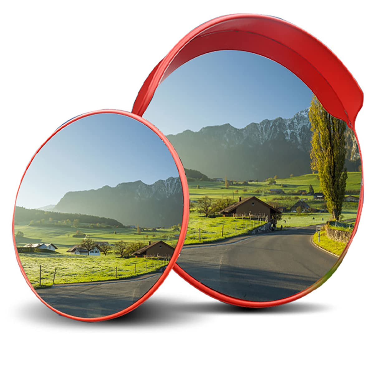 Trafic Convex Miroir de signalisation, Sécurité Observation Observation Anti-Vol Trafic Spot Mirror Convexe, Parking PC Miroirs L'extérieur,Indoor