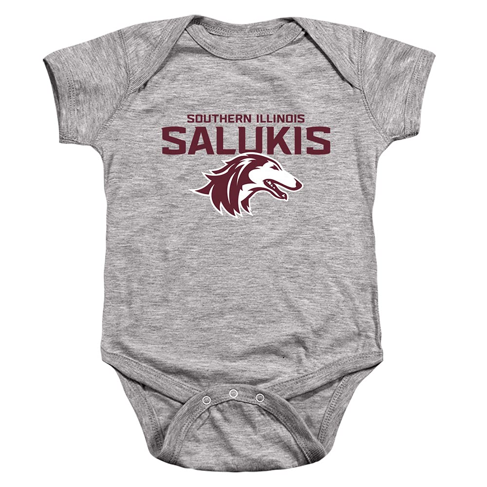 Southern Illinois University Official One Color Siu Salukis Logo Unisex Infant Snap Suit for Baby