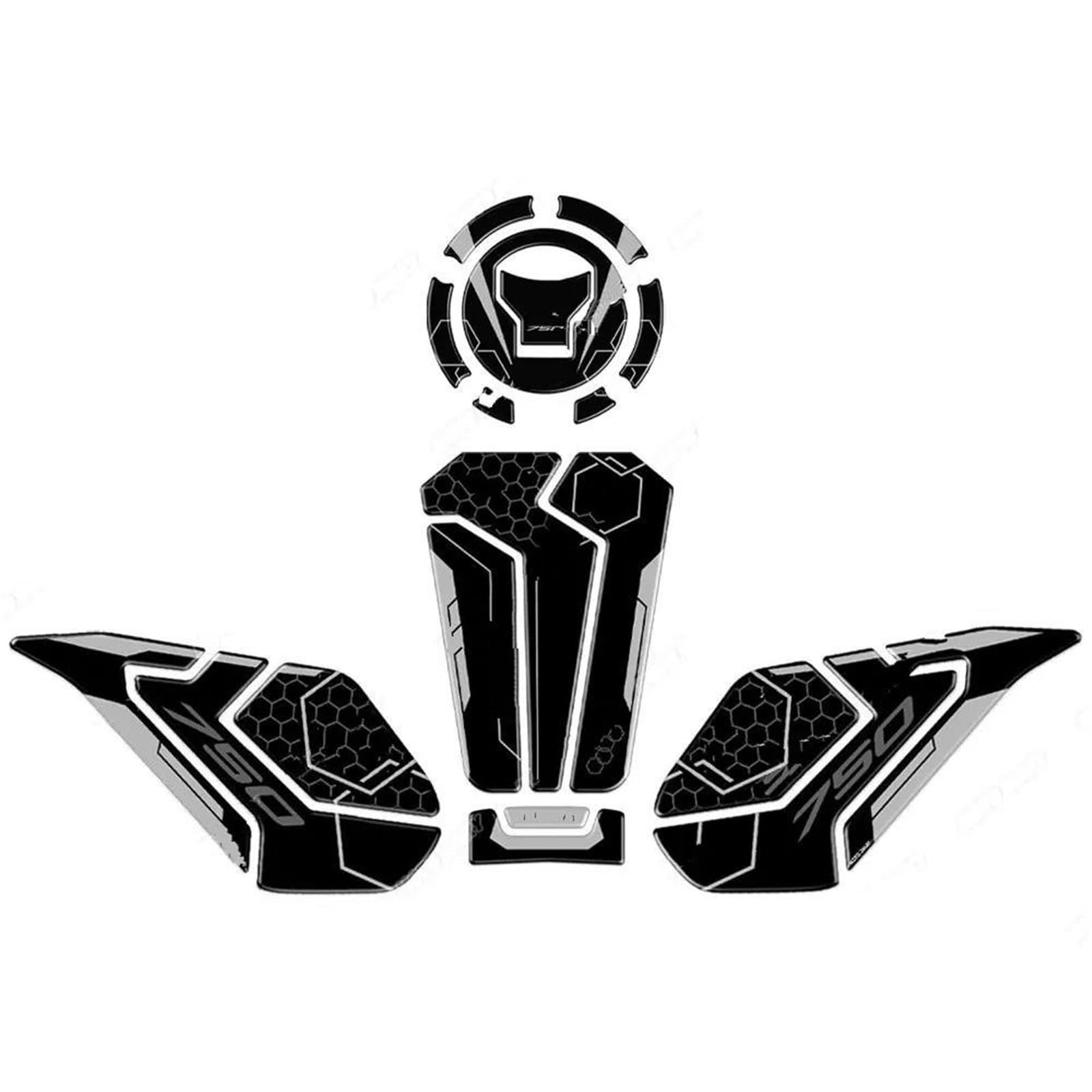 Slimes Color3 Motorcycle Fuel Tank Pad Stickers Protection Decals For Cb750 For Hornet 750 Cb 2023 2024(Color3)
