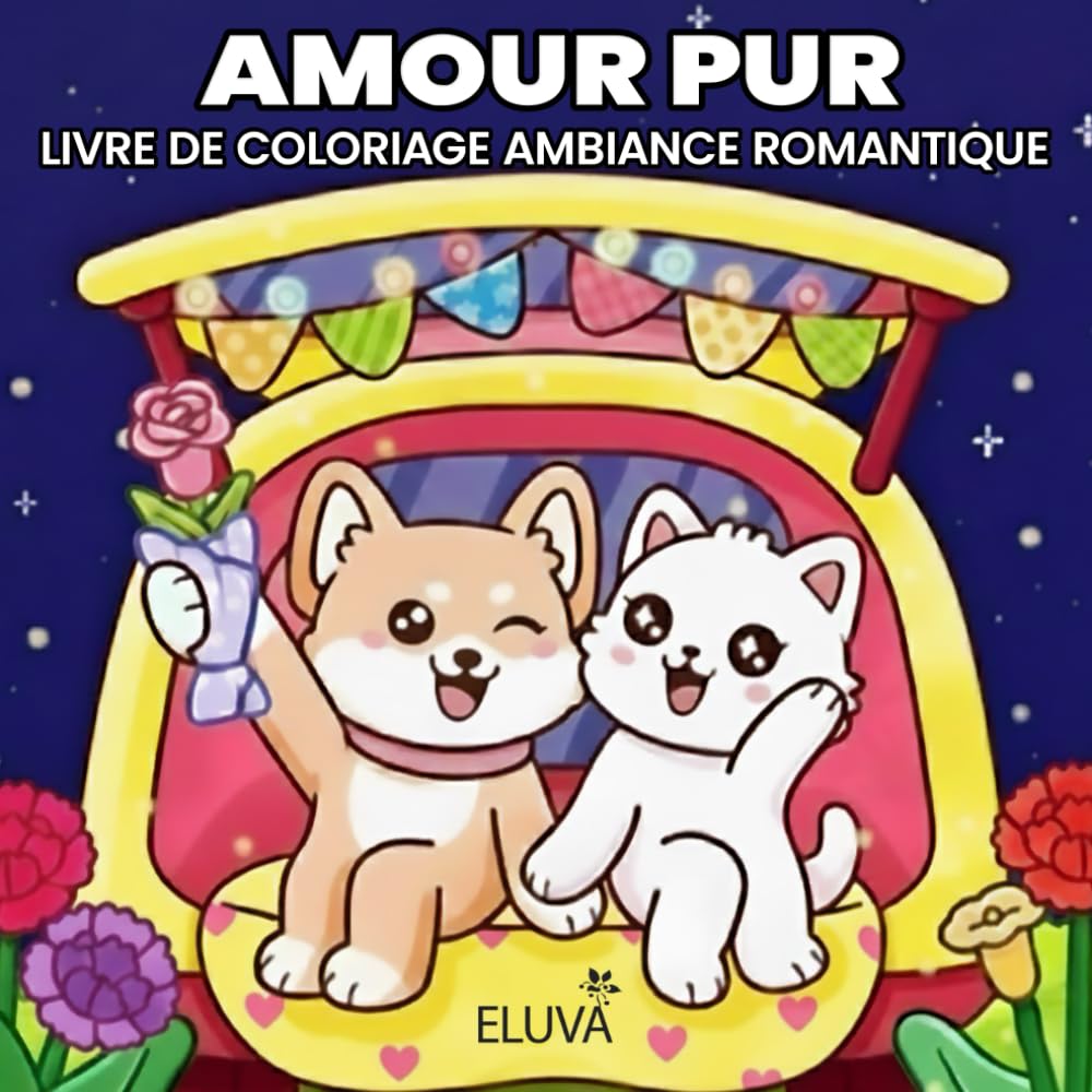 Amour Pur – Livre de Coloriage Ambiance Romantique: pour adultes et adolescents avec de doux duos d’animaux, instants romantiques et ambiances ... Saint-Valentin – motifs simples et apaisants