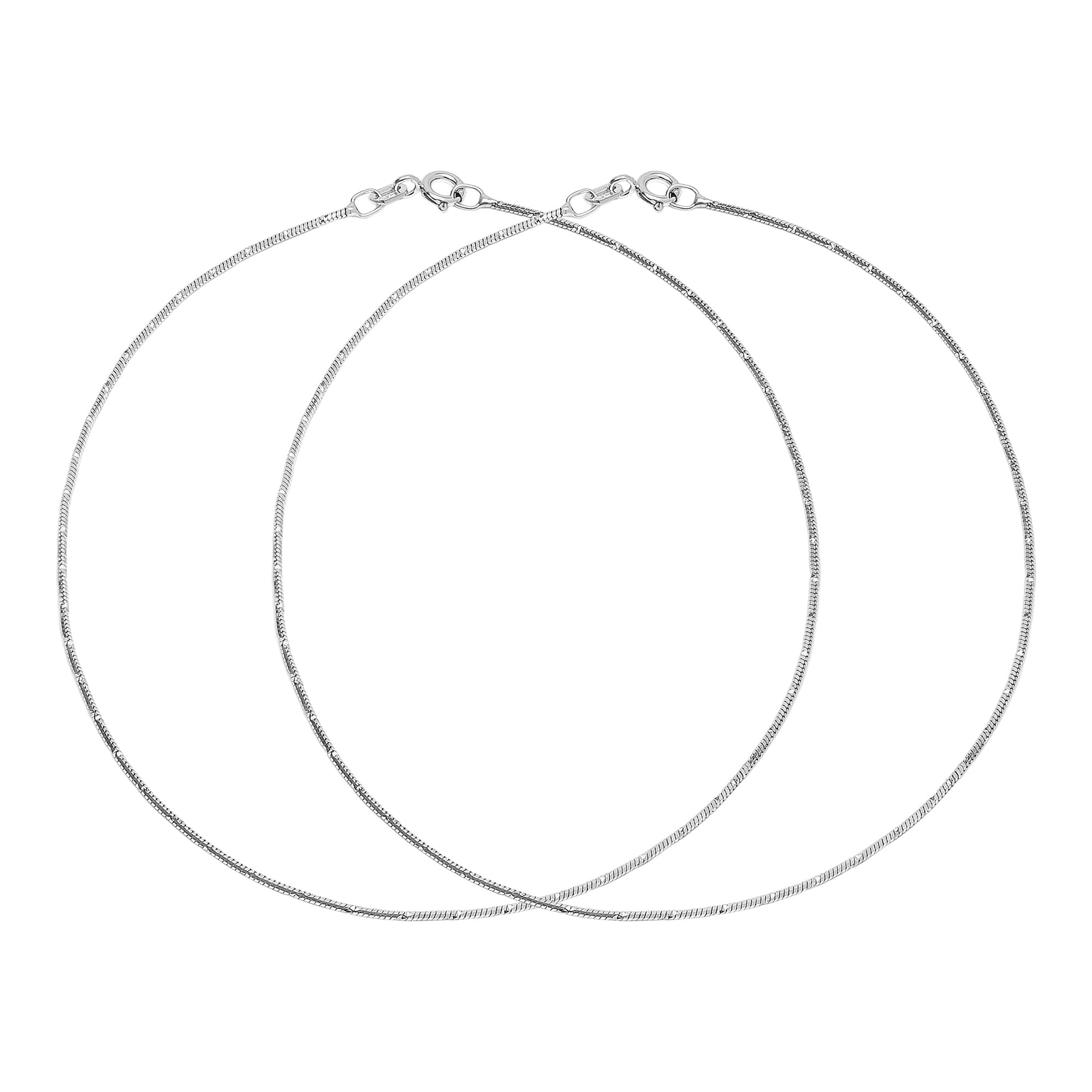 ZAVYA 925 Sterling Silver Designer Sleek Minimal Rhodium Plated Chain Anklets (Pair) for Women | Stylish Silver Jewellery | Gift for Women & Girls | With Certificate of Authenticity & 925 Hallmark (B0B1N4R3W2) Amazon Price History, Amazon Price Tracker