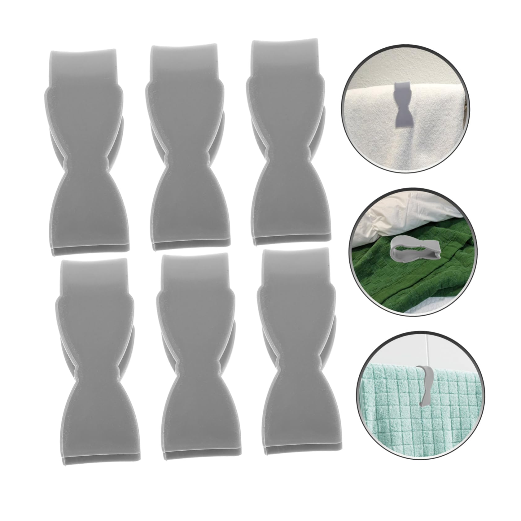 12 Clip Per Asciugamani Da Cucina Grigie - Morsetti Per Forno, Maniglie E Portasciugamani - Foto 2