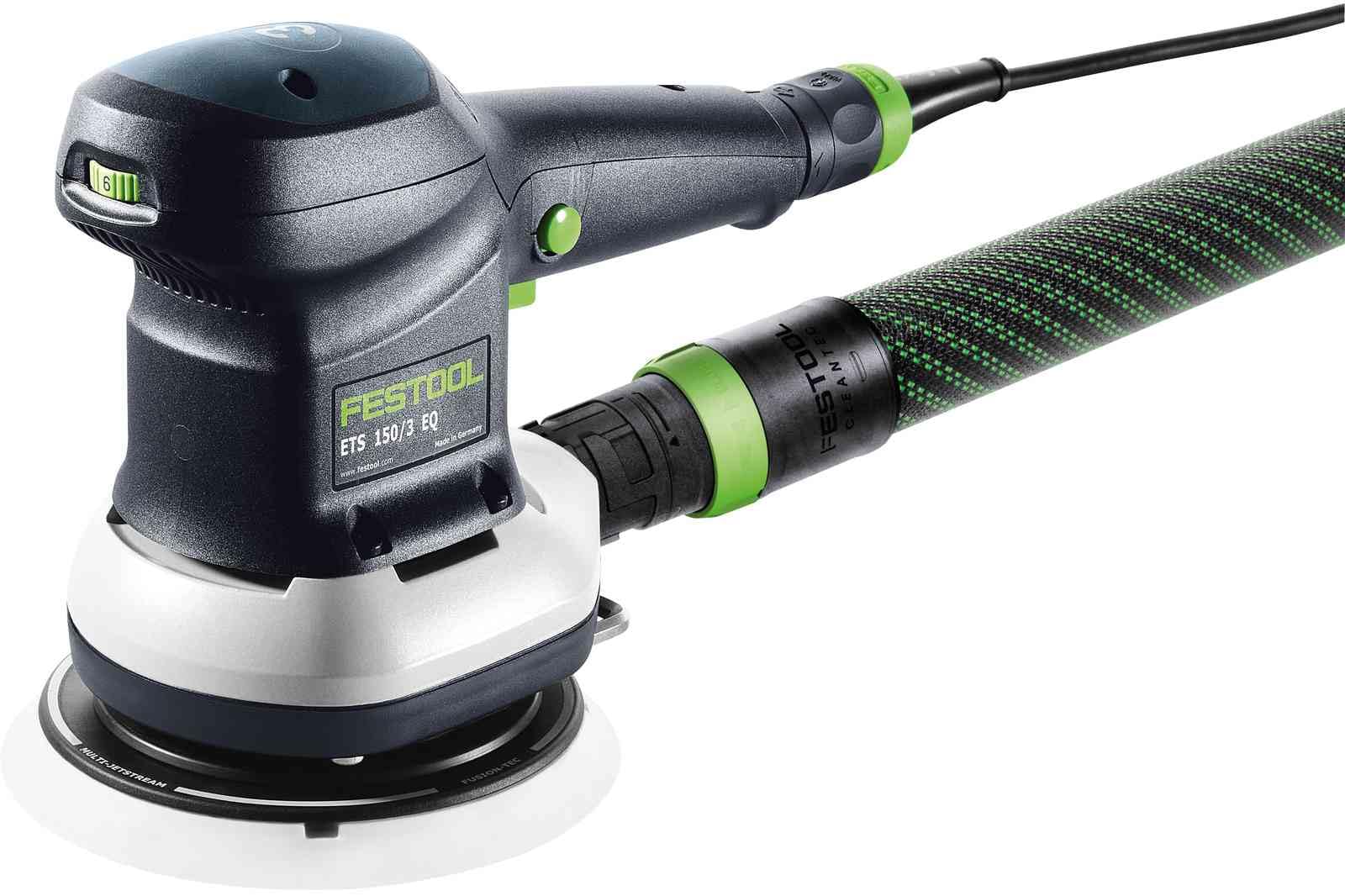 Festool Ponceuse Excentrique ETS 150/3 EQ-Plus, Plateau 150 mm | Ponceuse orbitale professionnelle 3 mm d'orbite - légère, ergonomique, avec aspiration intégrée