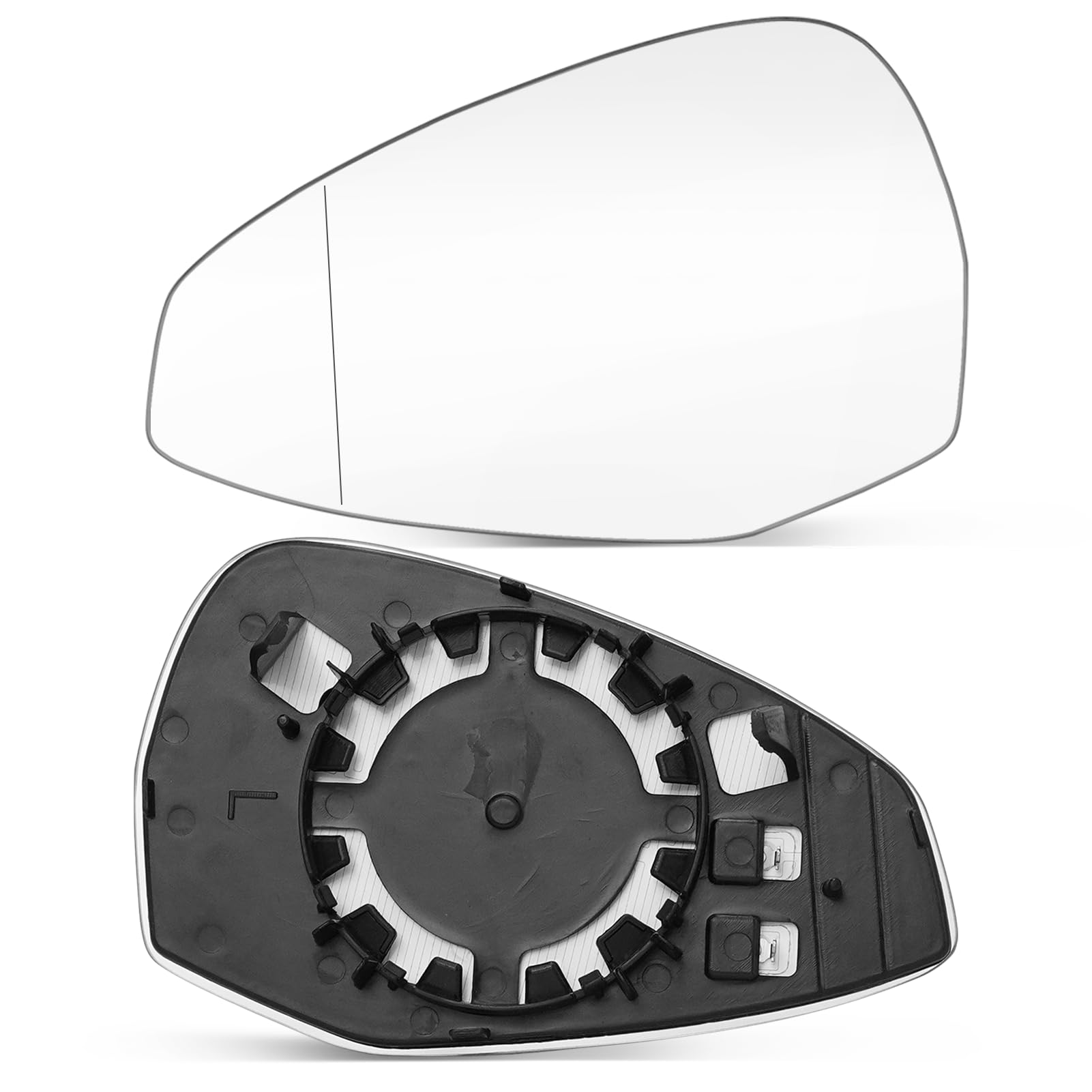 TTCR-II Spiegelglas Fahrerseite Beheizbar Kompatibel mit Audi A4 S4 B9 8W 2016-2023, A5 S5 RS5 F5 2017-2024, A4 B9 Avant 8WH/Allroad 8WH, A5 Sportback F5A/Cabriolet F57 Rückspiegel 8W0857535E-Links