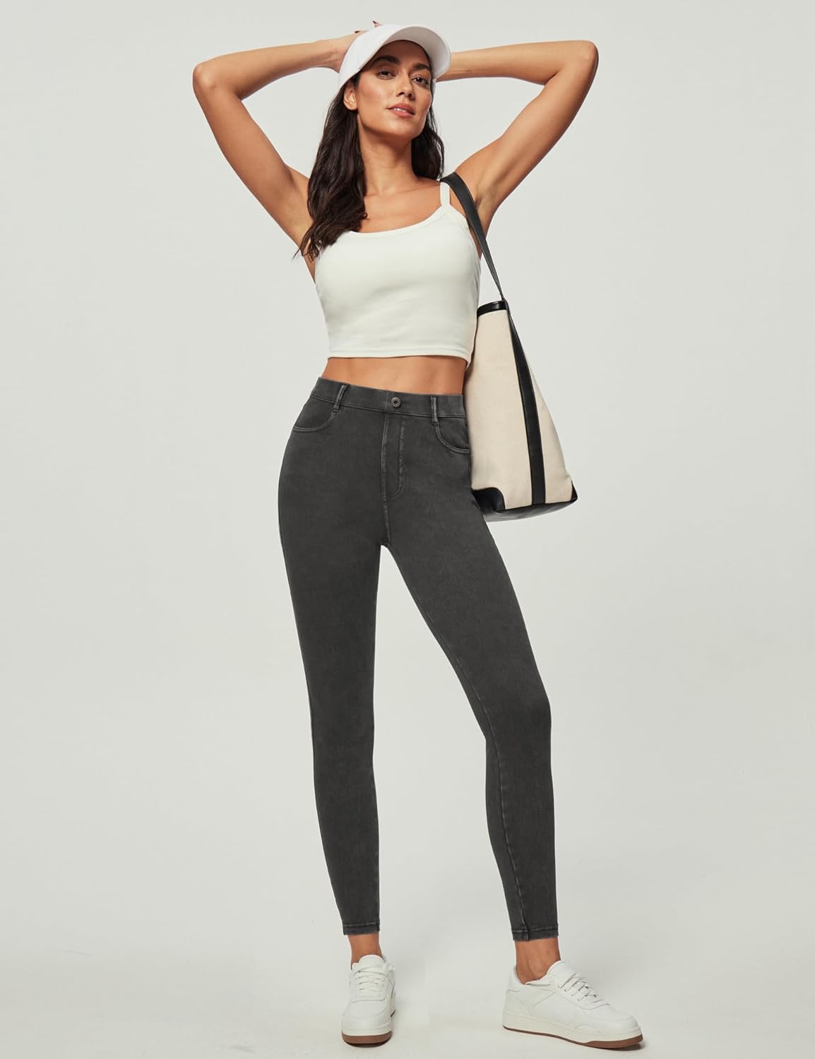 Ewedoos Women Jeans High Waisted Stretchy Skinny Jeans for Women Tummy Control Jeggings Pull on Jeans Leggings with Pockets - Image 3