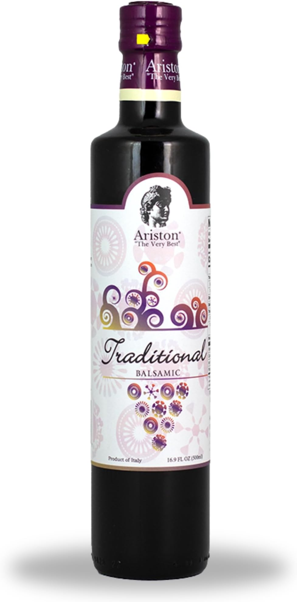 "The Very Best" Premium Balsamic Vinegar – Barrel Aged, Gourmet Quality, Product of Italy – Vegan, Gluten Free, GMO Free, No Added Sugar, All-Natural, 16.9 fl oz (500ml) Traditional - Pack of 1