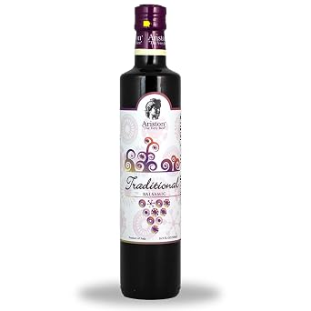 Ariston Aged Balsamic Vinegar of Modena, Traditional Flavored, 16.9 Fl Oz | Organic Gourmet Italian Vinegar, Oak Barrel Aged, Perfect for Salads, Pasta & Finishing Dishes, No Added Sugar, Vegan