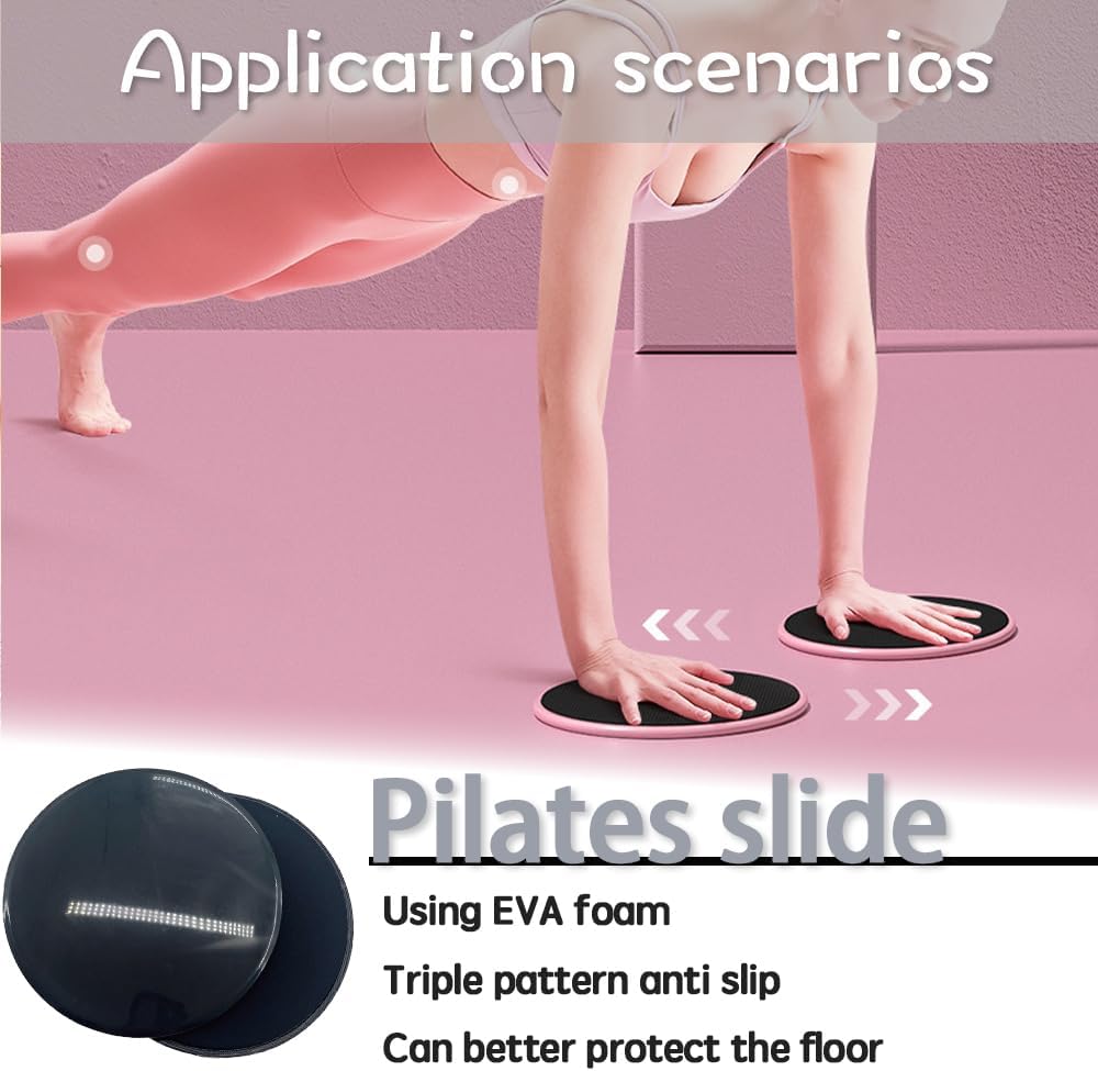 Exercise Sliders for Working Out Pilates Fitness Discs for Men and Women Workout Sliders for Core Strength and Flexibility Home Gym Accessories 2 Pack - Image 5