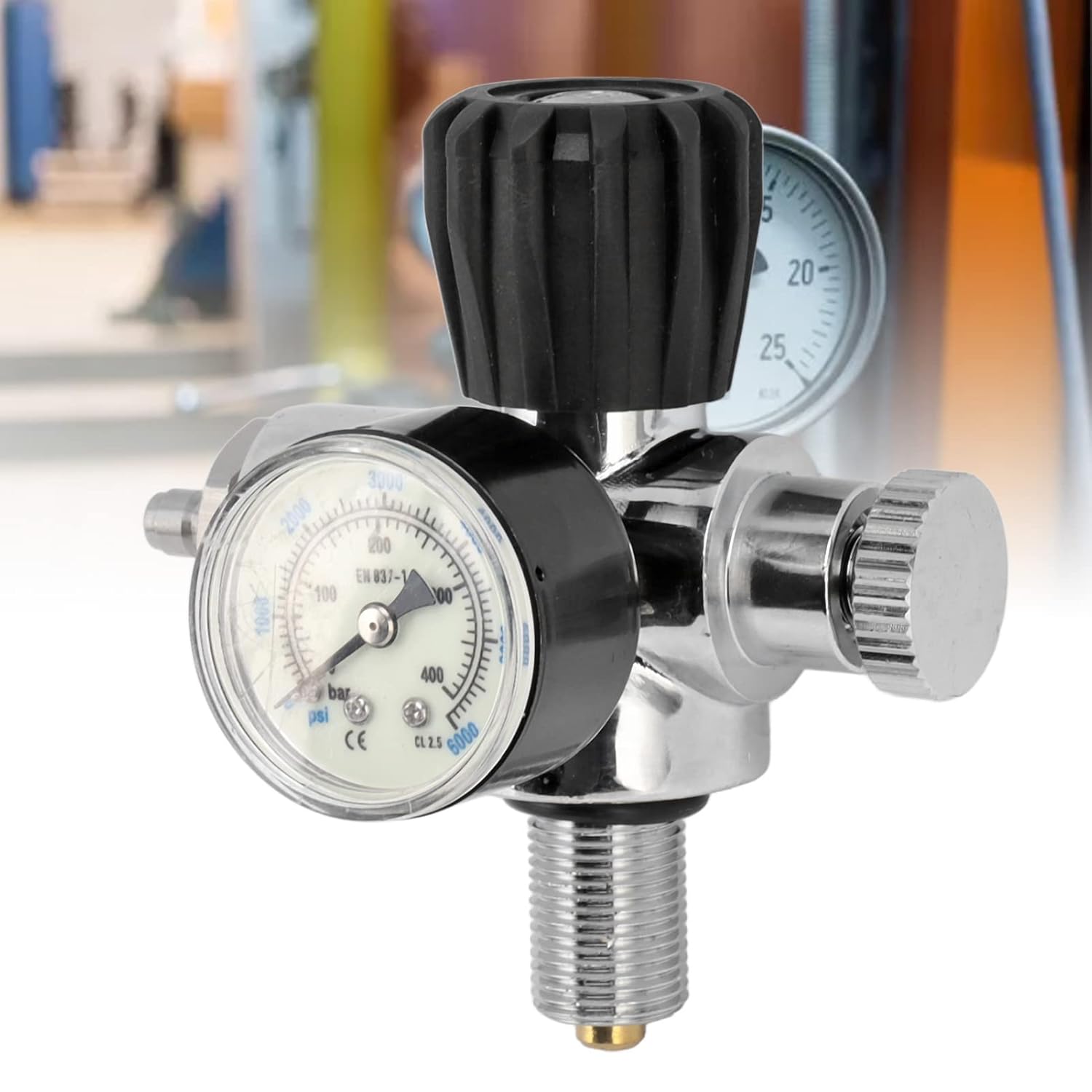 6000psi 400Bar Scuba Diving Tank Pressure Gauge M18x1 5 Double Scale Luminous Meter for Professional Divers Stainless Steel Brass Material 28 8oz