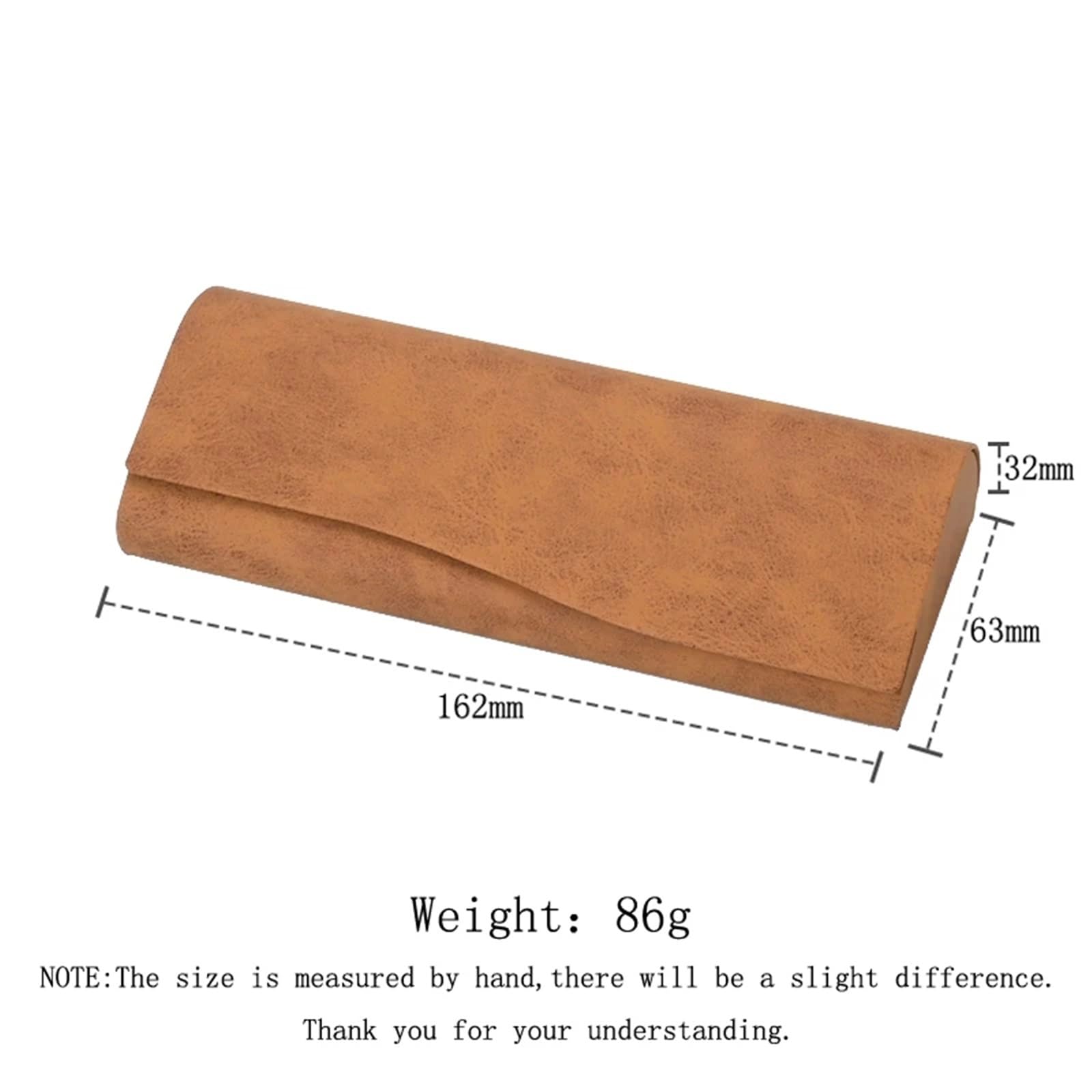 Porta Occhiali 1/5 pezzi Custodia rigida pieghevole for occhiali da sole in pelle marrone retrò, contenitore for occhiali da sole, accessori di stoccaggio fatti a mano