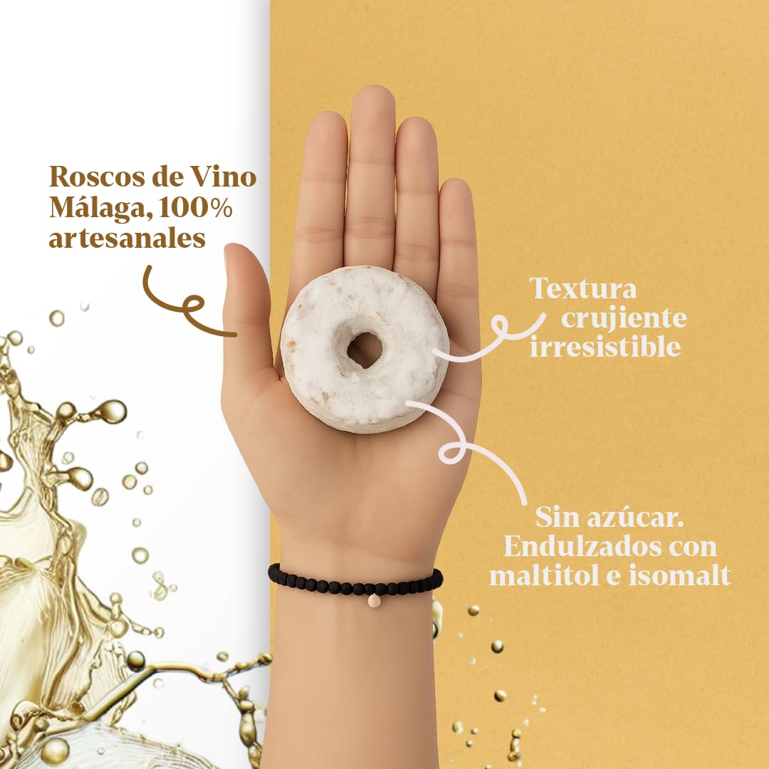 LAPASION - Roscos de Vino Málaga Con Edulcorante | Rosquillas Sin Azúcar | Dulce Tradicional | 3 Kg