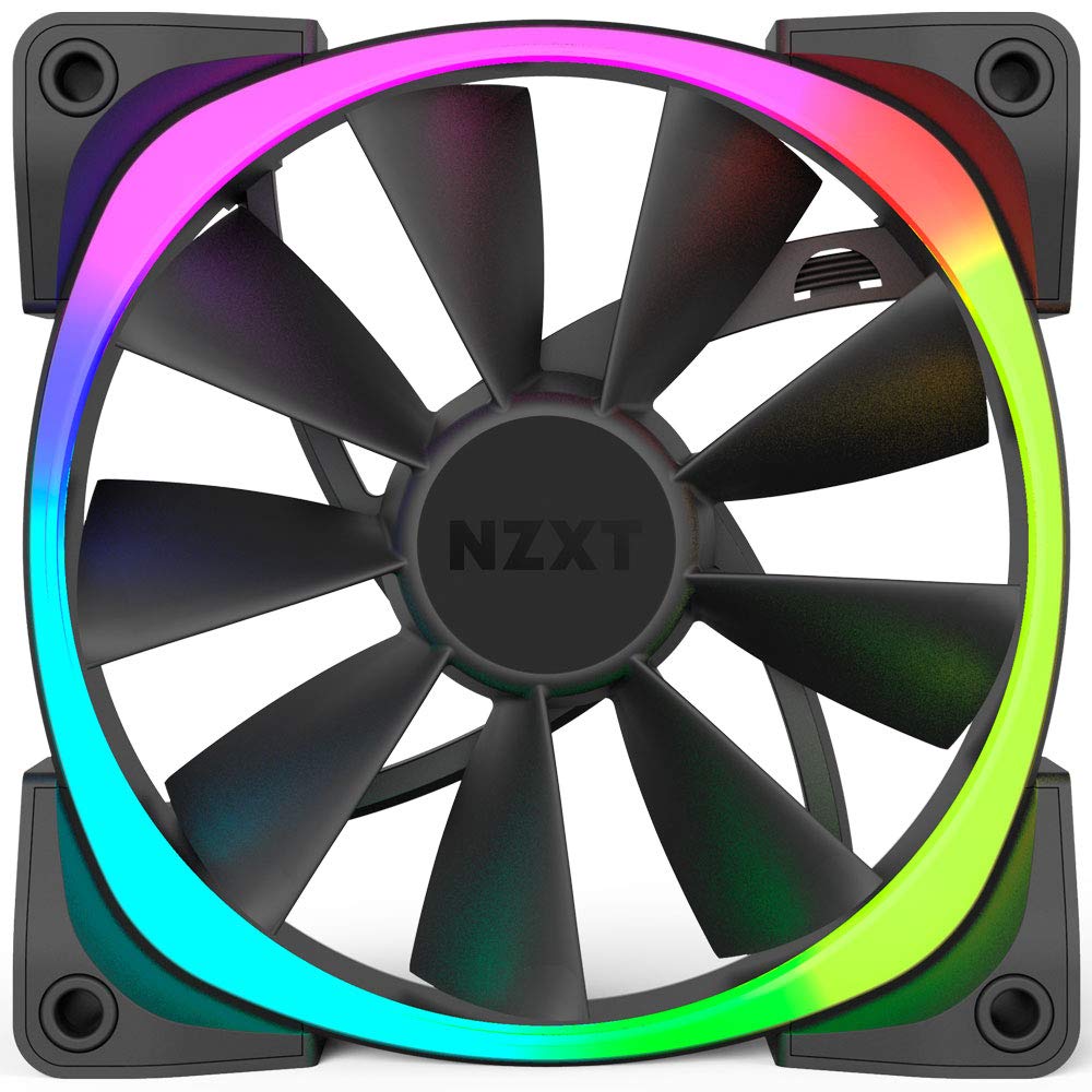 NZXT Aer RGB 120mm Fan Triple Pack - 3x 120mm PWM Fan, 500-1500 RPM, Designed for Hue+ Lighting Hub, CAM-Powered - RF-AR120-T1