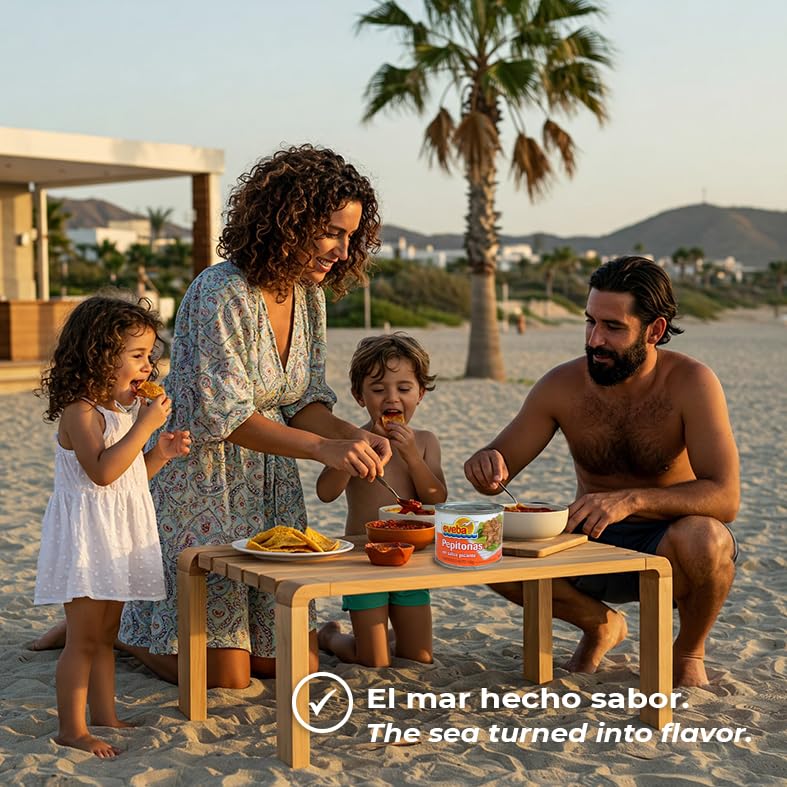 Miniatura 4 de Eveba Pepitonas En Salsa Picante - Auténticas almejas venezolanas en salsa picante - Mariscos enlatados gourmet - Pepitones listos para comer -