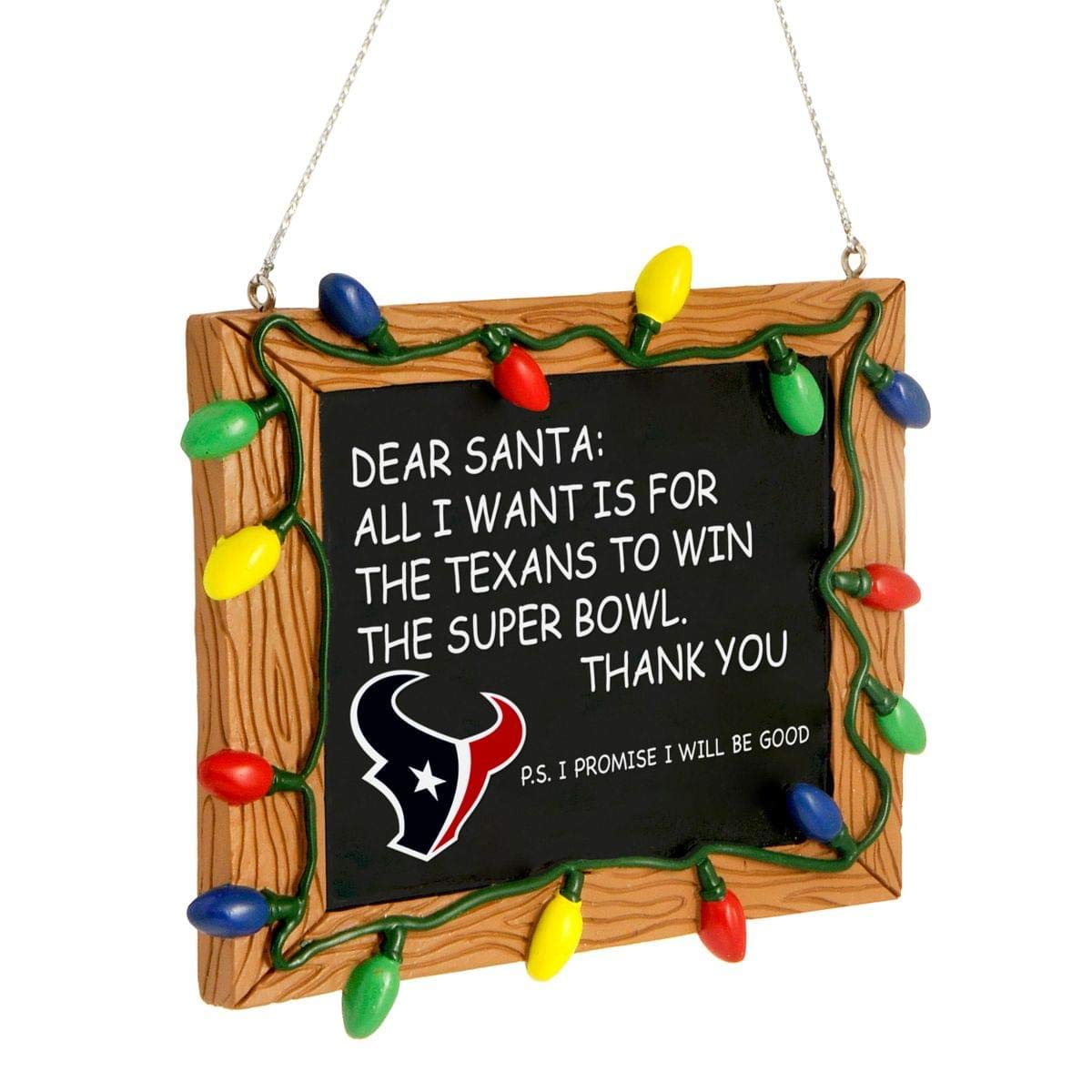 FOCO Houston Texans Resin Chalkboard Sign Ornament