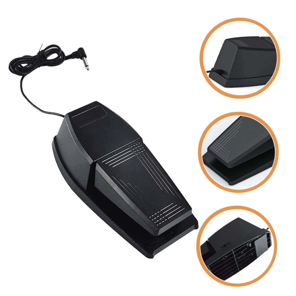 ibasenice Pedale Abs per Gomma in Pianoforte di Sustain Nero Digitale All'usura Resistente Effetto Mantenimento del Suono per Tastiere Elettroniche