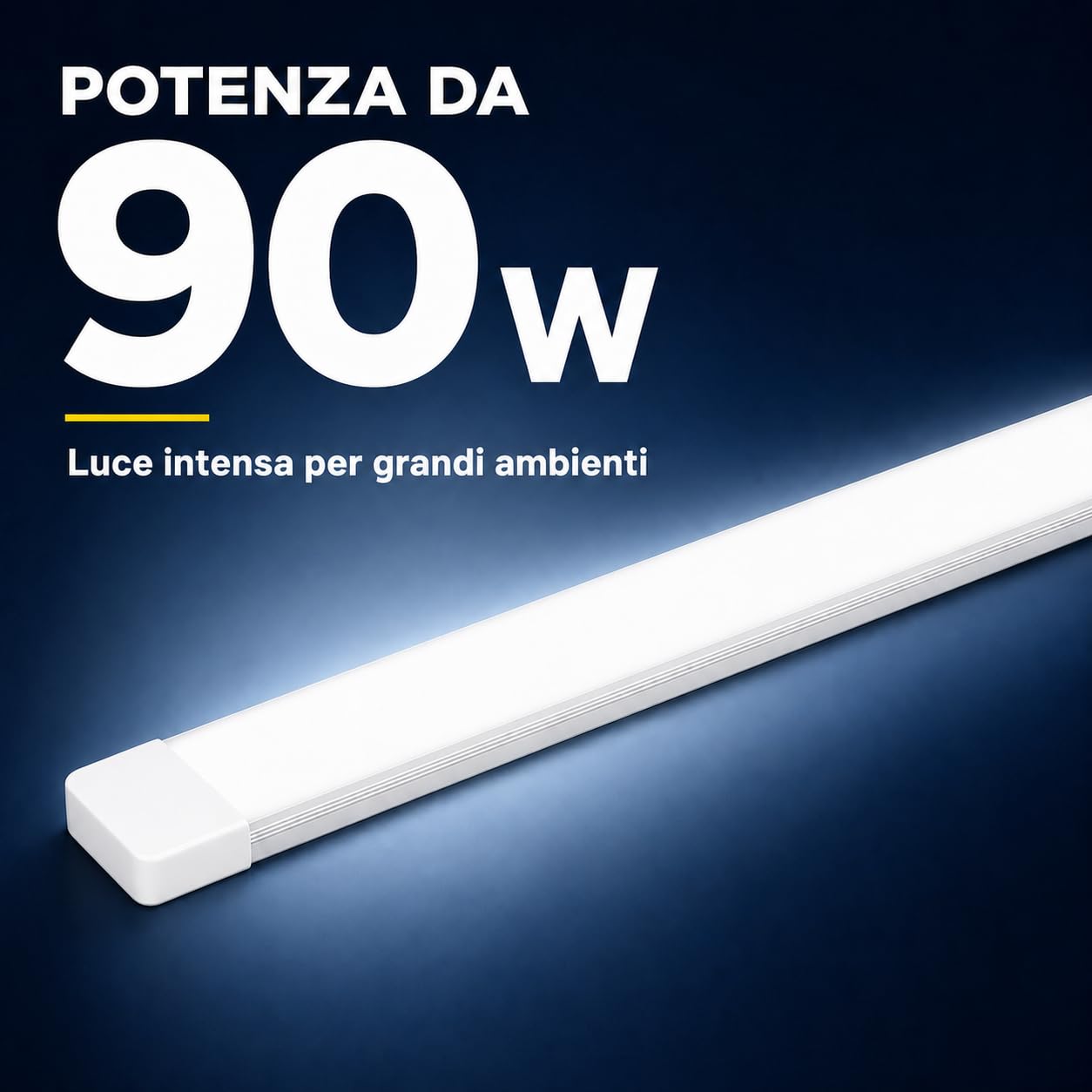 Voltix Set 2 Plafoniere LED 150 cm 90W Luce Naturale 4000K