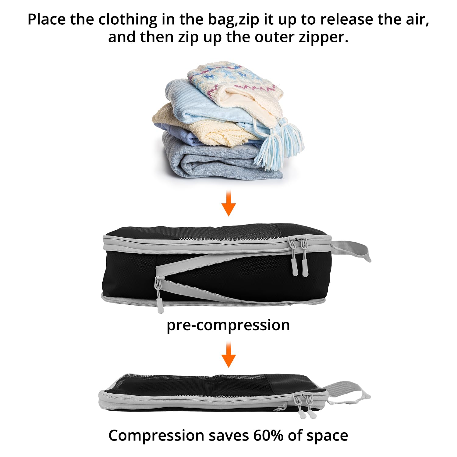 Organizer Viaggio Compressione: Borsa Salvaspazio per Valigie e Zaino