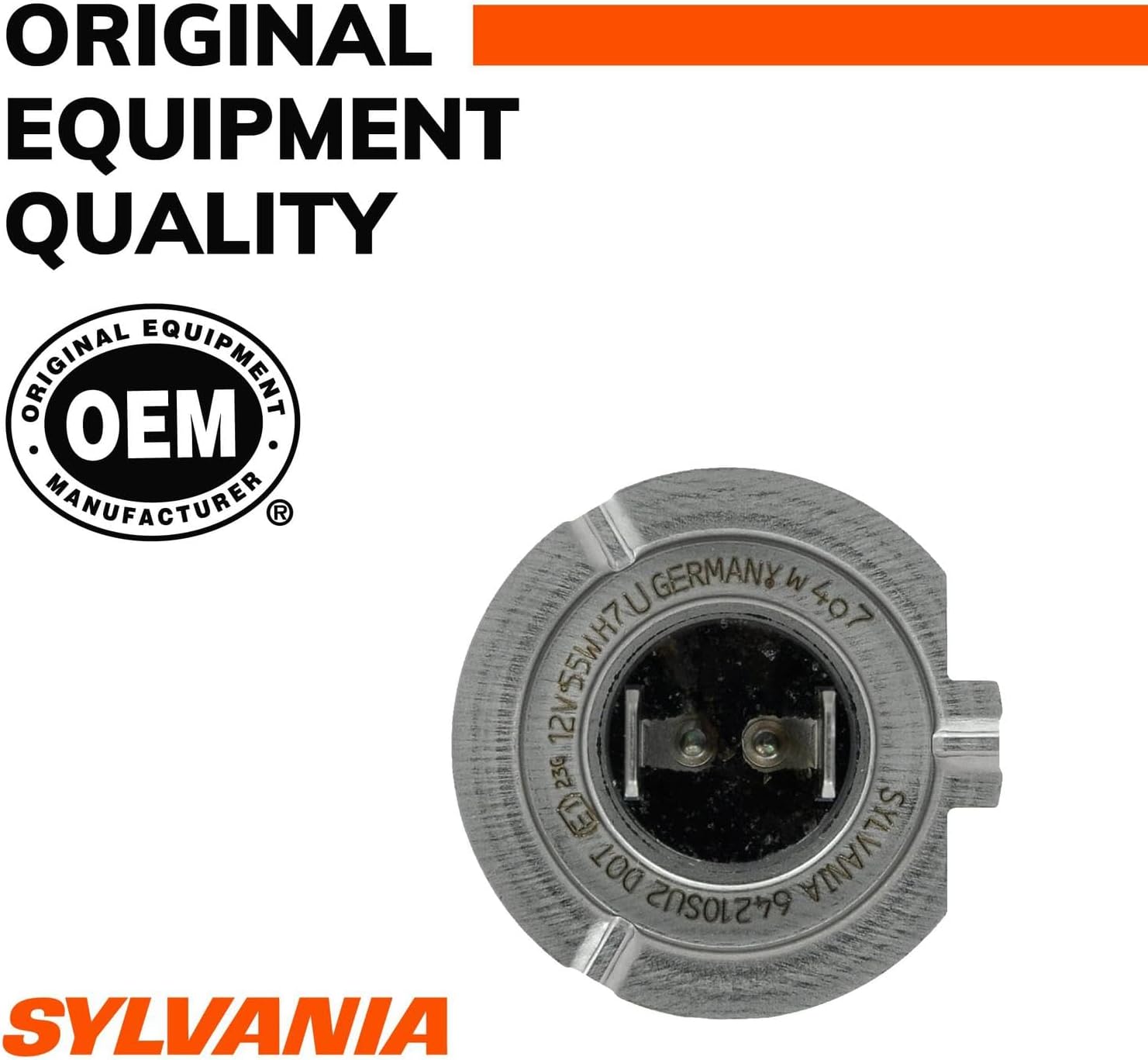 SYLVANIA - H7 SilverStar Ultra - High Performance Halogen Headlight Bulb, High Beam, Low Beam and Fog Replacement Bulb, Brightest Downroad with Whiter Light, Tri-Band Technology (Contains 2 Bulbs)