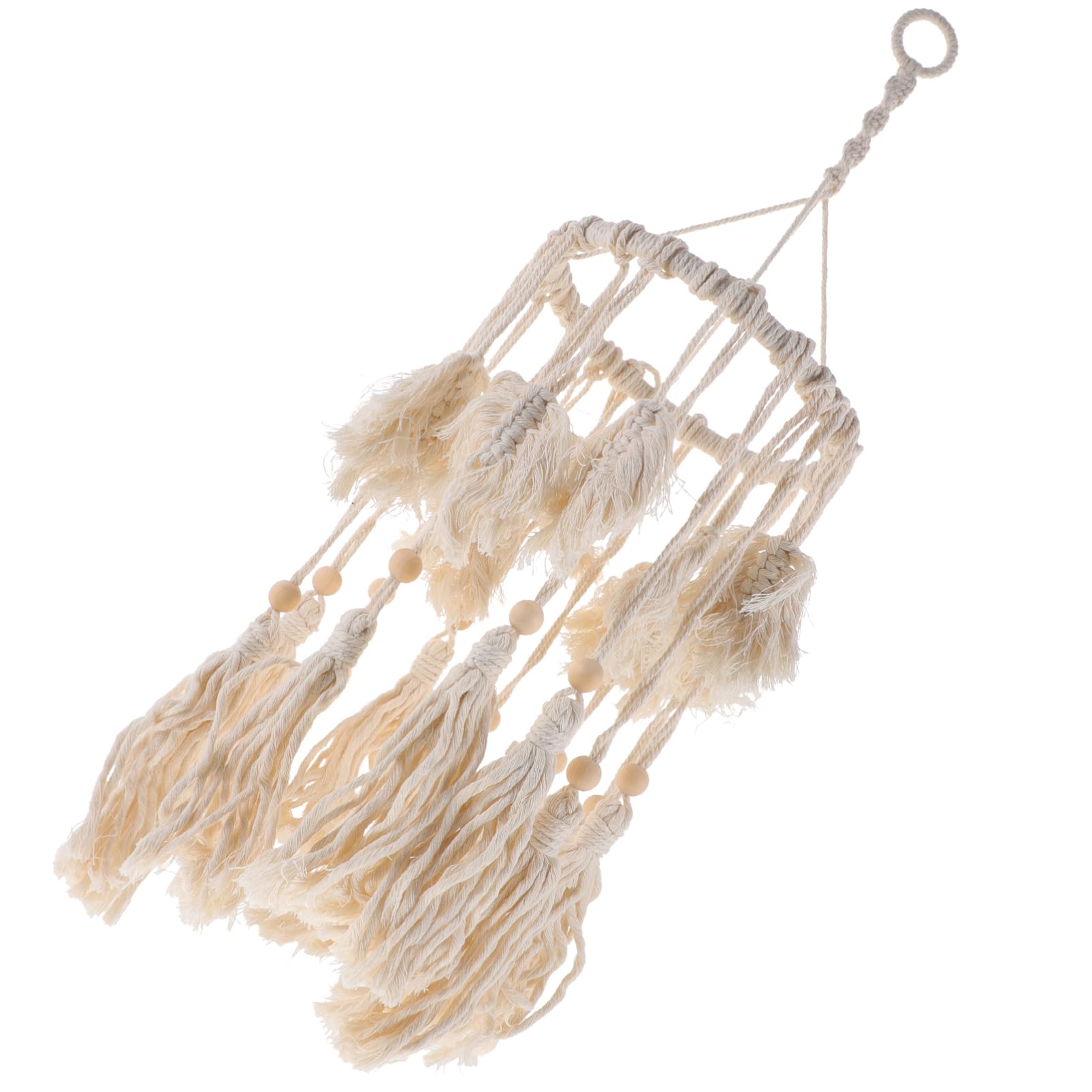 Cabilock Decor Tassel Lamp Shade Cotton Rope Ceiling Light Cover Woven Lampshade