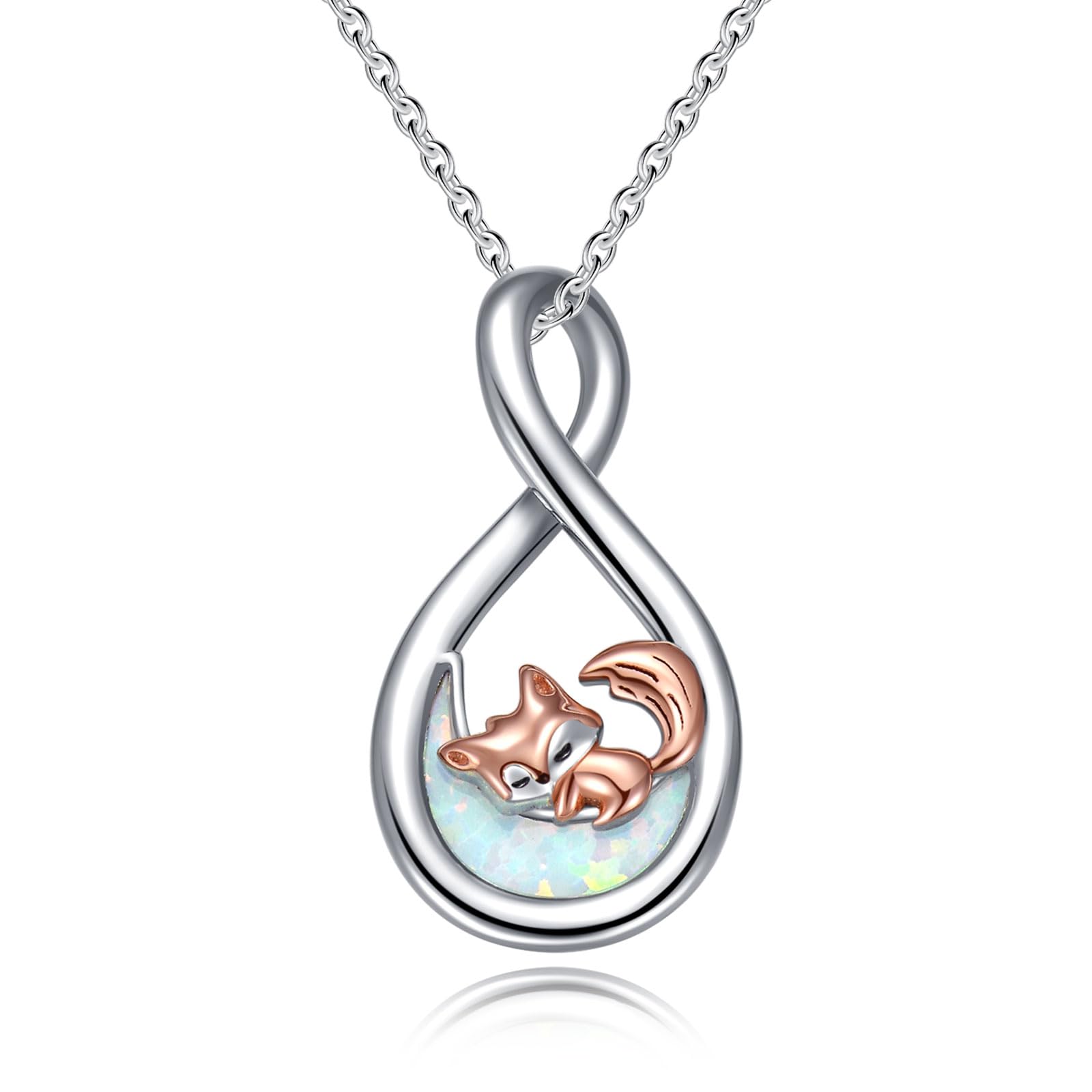 LWQQWL Pig/Fox/Turtle/Hippo/Peacock/Bee/Elephant/Penguin/Guinea Pig/Dragon/Phoenix Necklace 925 Sterling Silver Cute Animal Pendant Necklace Animal Jewelry Gifts for Women
