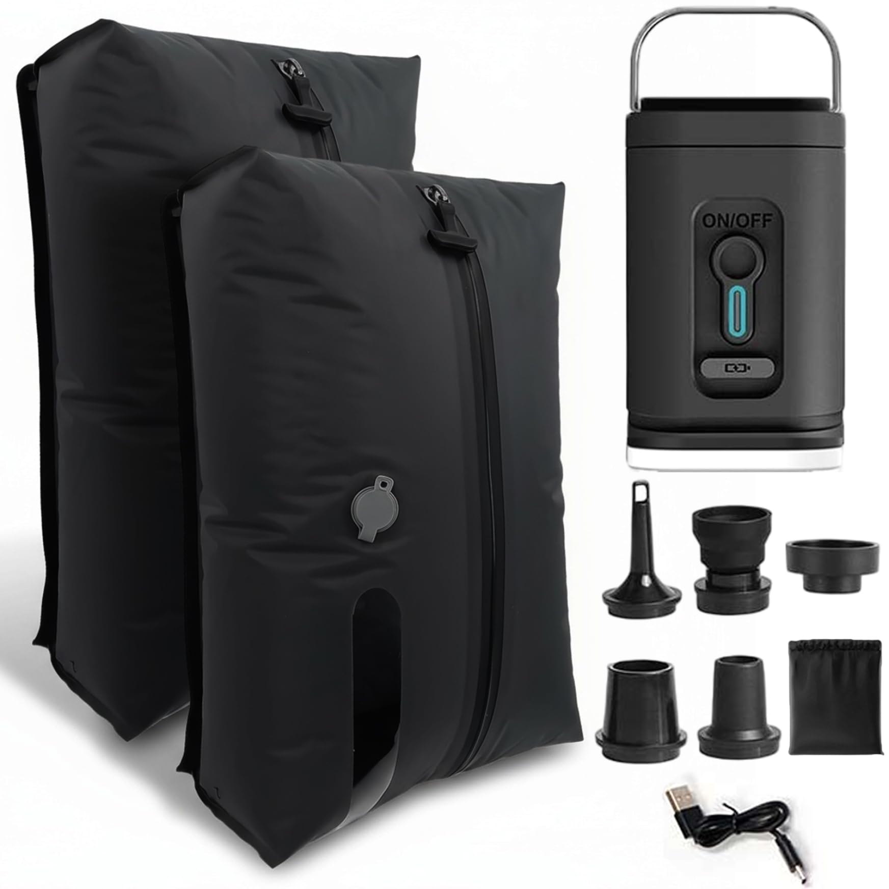Reise-Kompressionsbeutel, 2er-Pack, 17 l, Vakuumbeutel für Kleidung mit Handpumpe, wasserdichte Verpackung, Aufbewahrung für Gepäck, Vakuumverpackung für Reisen.