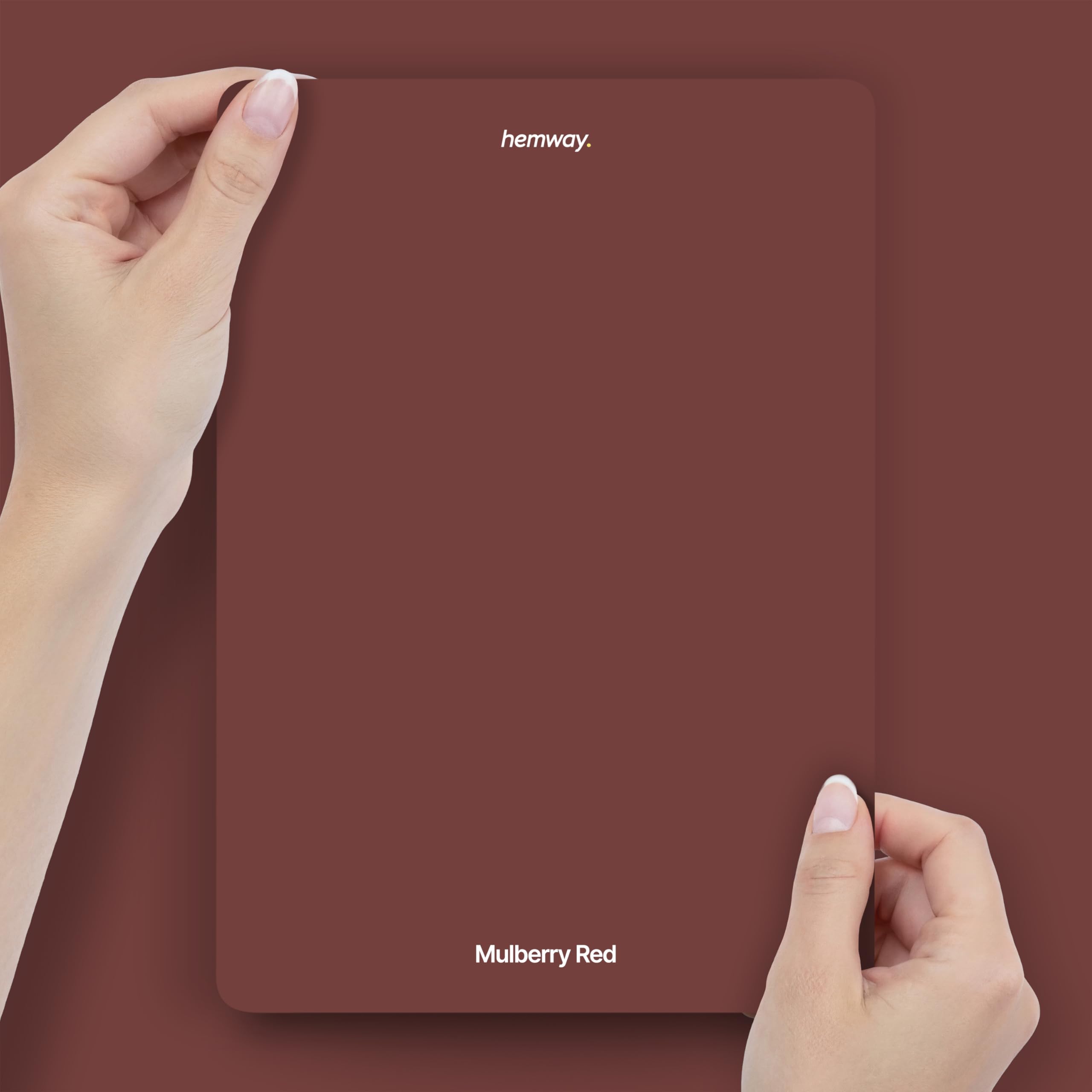 Hemway Mulberry Red Peel & Stick Sample Chalk Paint | A5 Accurate Colour Swatch, Mess-Free Alternative to Paint Tester Pots, Easy To Use, Eco-friendly, for Interior Furniture & Walls