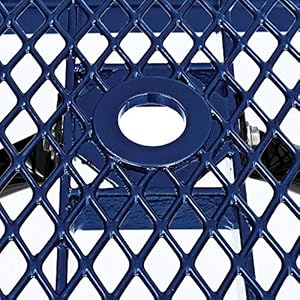 Global Industrial 8 Rectangular Picnic Table Surface Mount Blue 96 Long