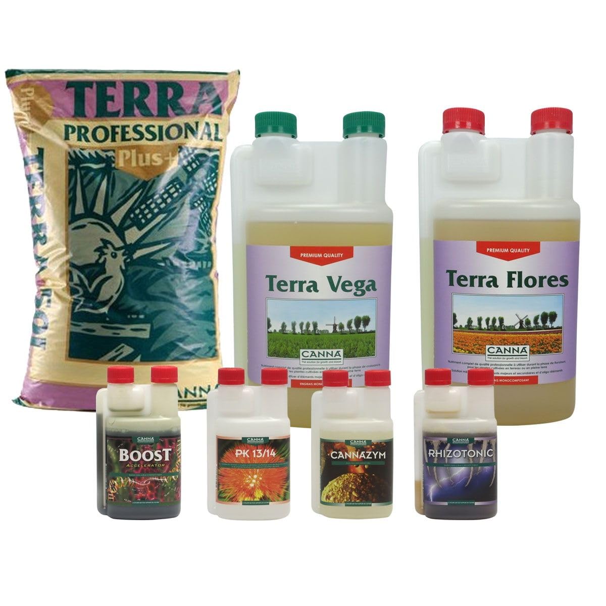 Pack CANNA Terra Professional Plus 50 litres + engrais et boosters
