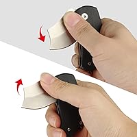 Vista 4 de Cuchillos de bolsillo plegables pequeños, cuchillo EDC pequeño con mango G10, cuchillo plegable de hoja de 1.8 pulgadas con abridor de botellas