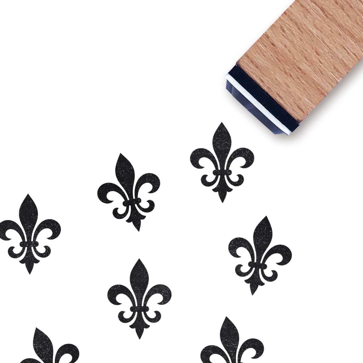 Fleur De Lis Rubber Stamp, 3/5 Inch Small Mini Stamp for Scrapbooking Card Making Planner