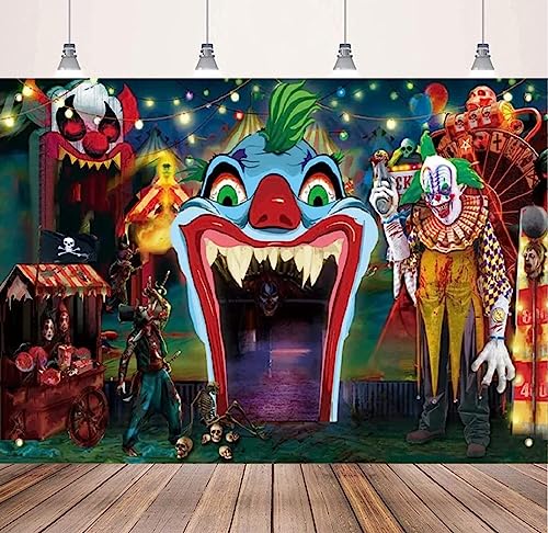 Fond de studio Halloween cirque effrayant pour shooting photo de buffet horreur