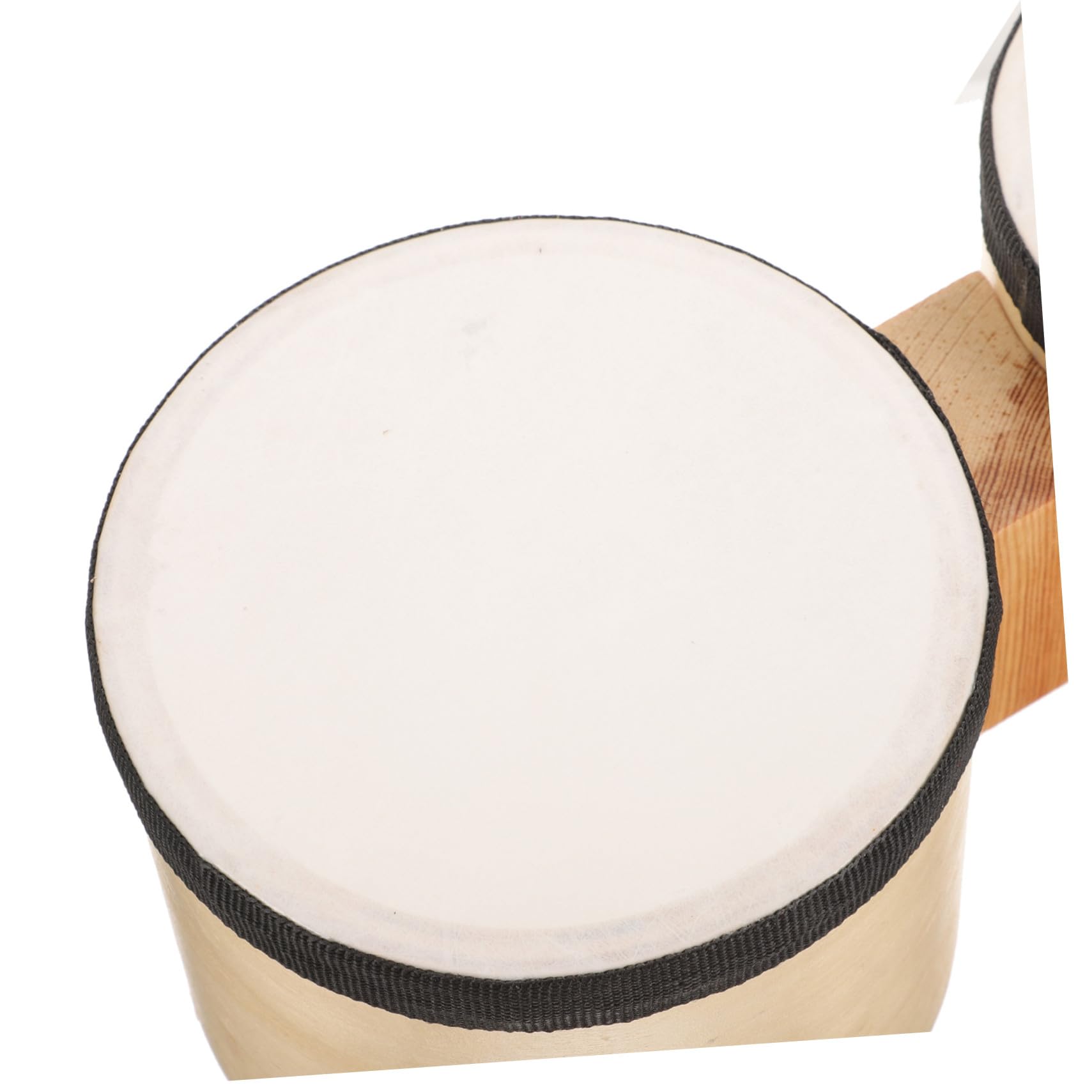 Bongó de Percusión de Madera Beige para Educación Temprana, 4 y 5 Pulgadas