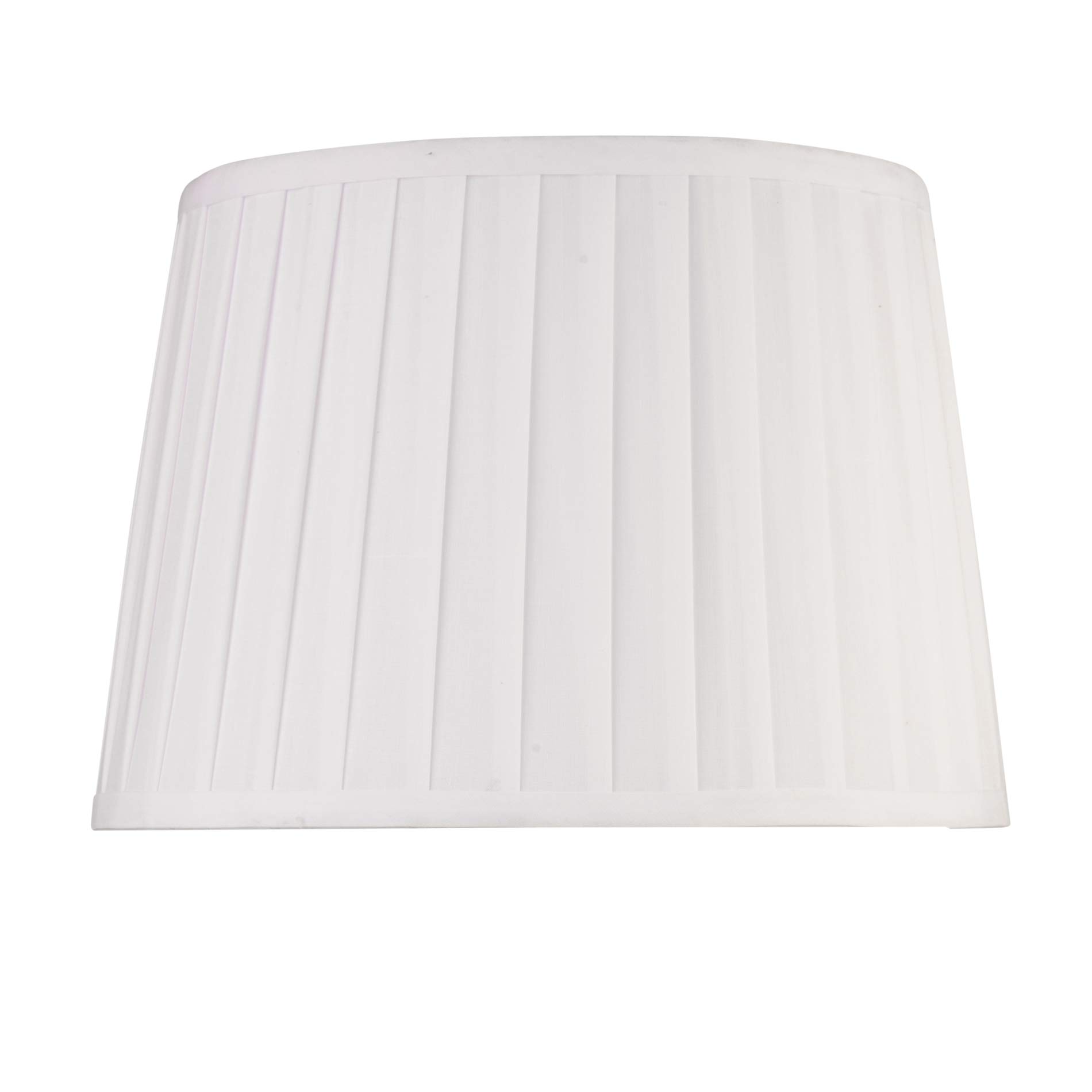 Queenswood Traditional Ivory White Pleat Table Lamp Shade - Shade Only - Replacement Shade - BC/SES