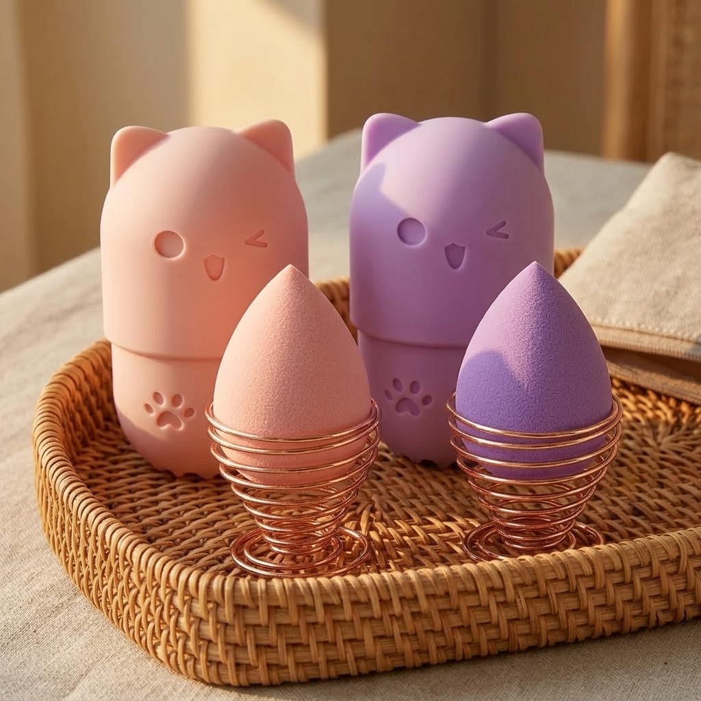 LIFKOME Silicone Beauty Sponge Holder 1 Piece Drying Stand Travel Case image 2