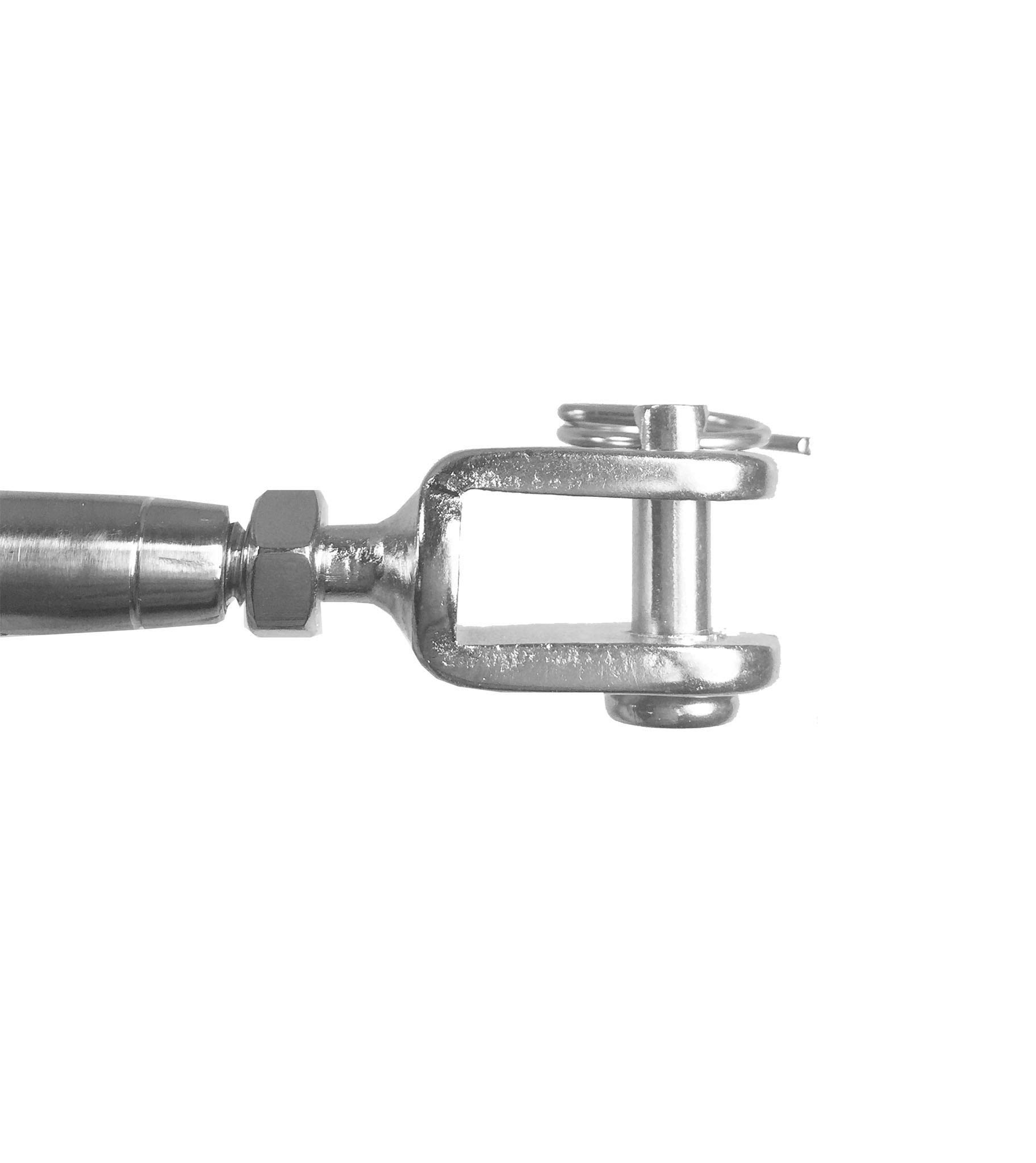 T316 Stainless Steel Jaw/Jaw Closed Body Turnbuckle 3/16