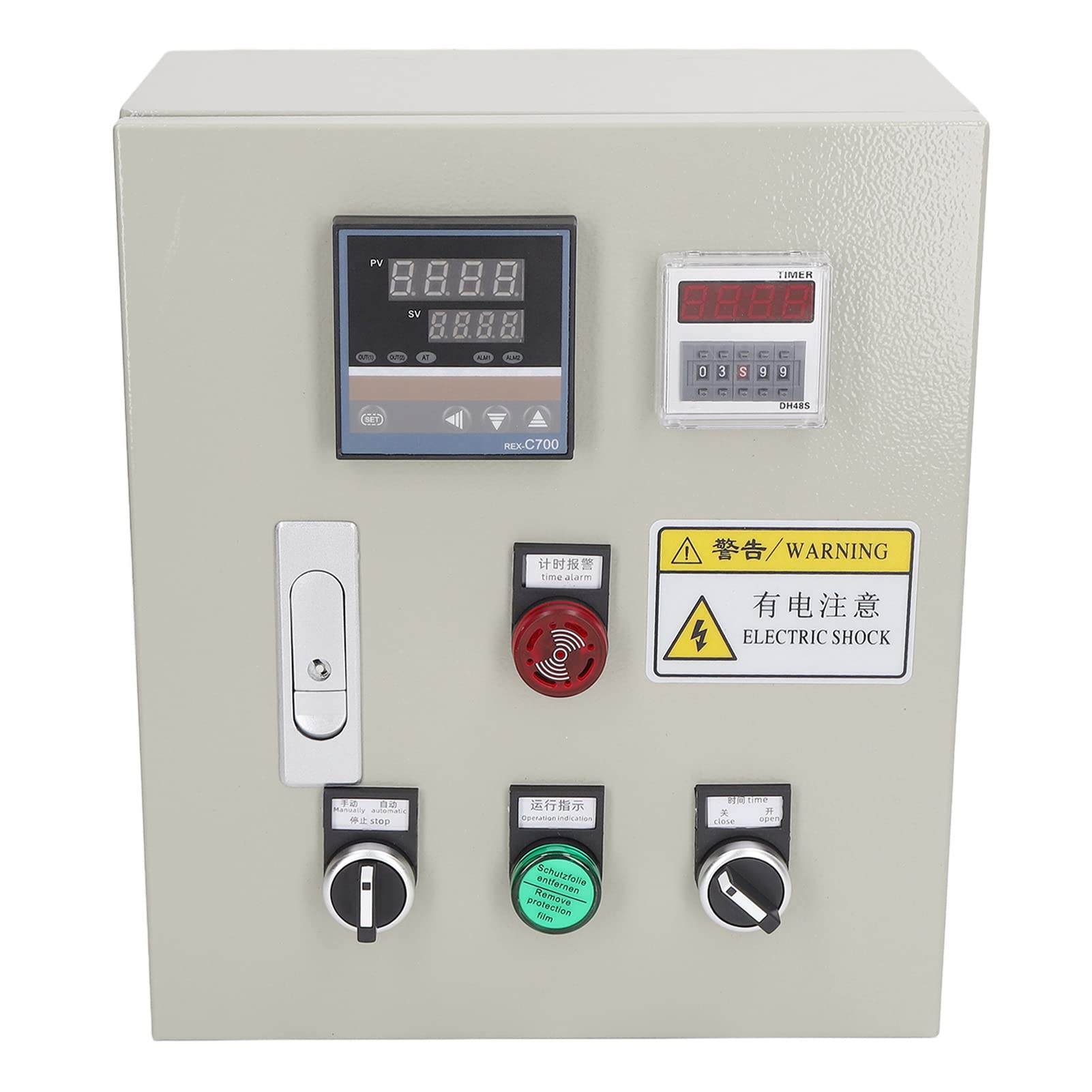 Controlador de Temperatura PID, CA 380V 7.5kW Alta Precisión Pantalla de Tubo Digital Caja de Control Tático con Termopar Controlador PID Control de Temperatura para Horno de Preparación para el Hogar