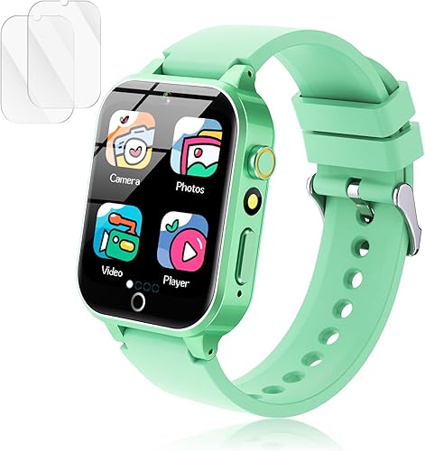 Miniatura 53 de Luyiilo Reloj inteligente para niños, reloj inteligente para niños, juguetes con 26 juegos de rompecabezas, pantalla táctil, cámara HD, reloj