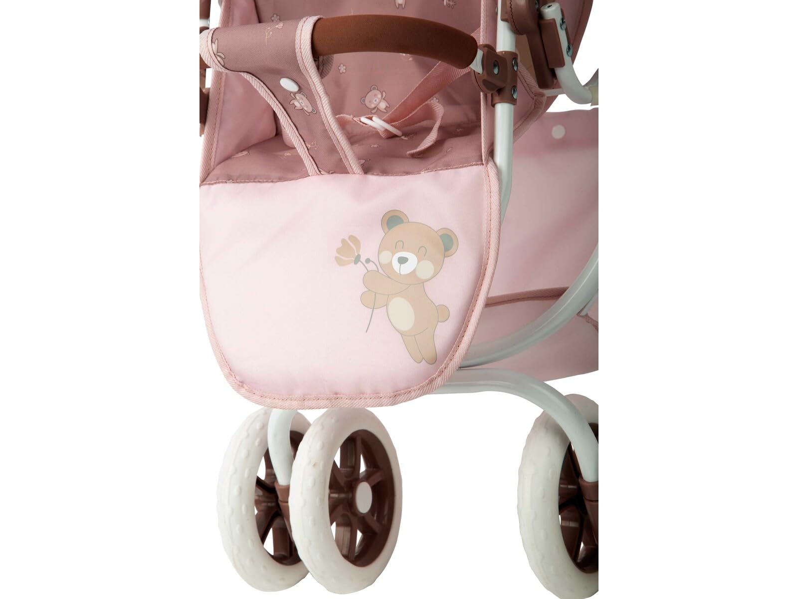ARIAS-Coche Paseo gemelar Bear. Plegable, con Ruedas Delanteras giratorias y Manillar Ajustable. Incluye Bolso. Altura Manillar es de 47 a 77 cm. Medidas: 45x70x73 CM. Juguete Niños +3 años(ARI40864)