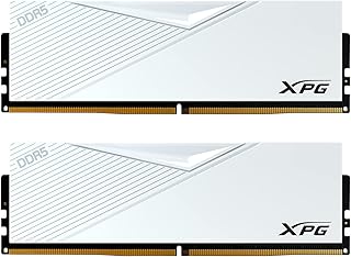 XPG Lancer DDR5 5200MHz 32GB (2x16GB) CL38-38-38 UDIMM 288-Pins Desktop SDRAM Memory RAM Kit White (AX5U5200C3816G-DCLAWH)