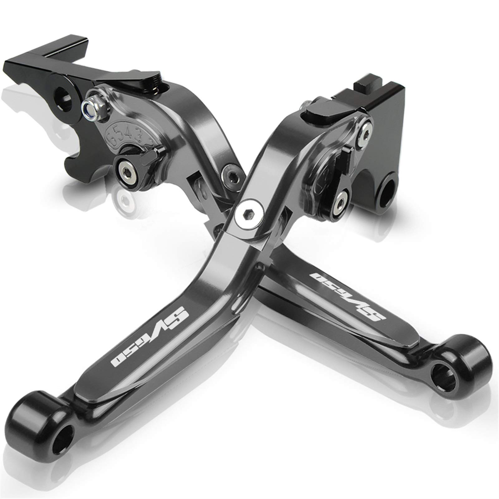 Leva Della Frizione Del Freno Per SUZUKI SV650 SV650 1999-2012 2000 2011 Moto CNC Leve Freno Alluminio Regolabile Freno Leva Frizione Manubrio (Colore : O)