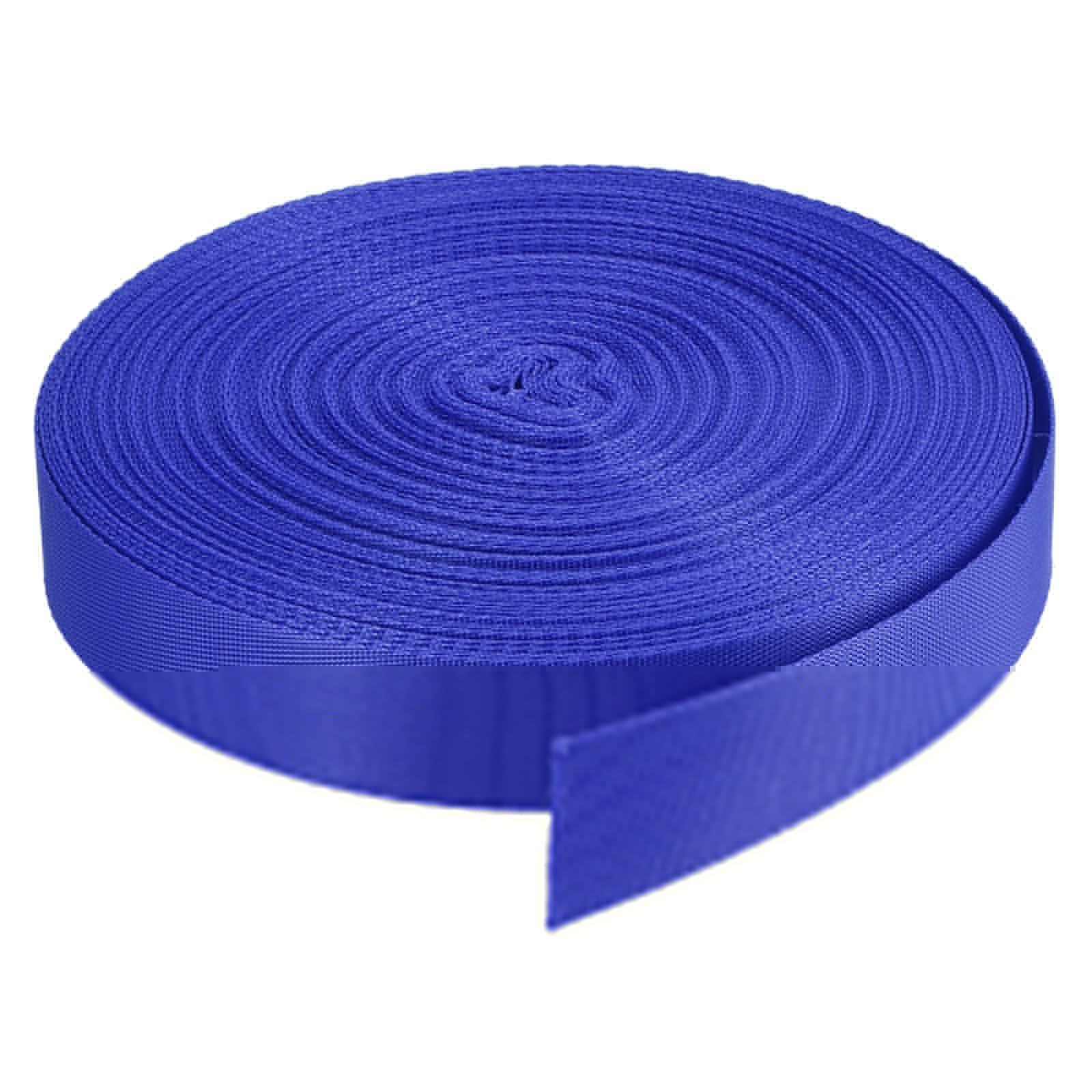 MACHSWON Nylon Webbing Strap 1 inch Bright Blue Flat Nylon Webbing Straps 2.5cm 30 Yards Durable Strapping for Backpack,Cargo Strap,Luggage-rack,Pet Collars,Crafts