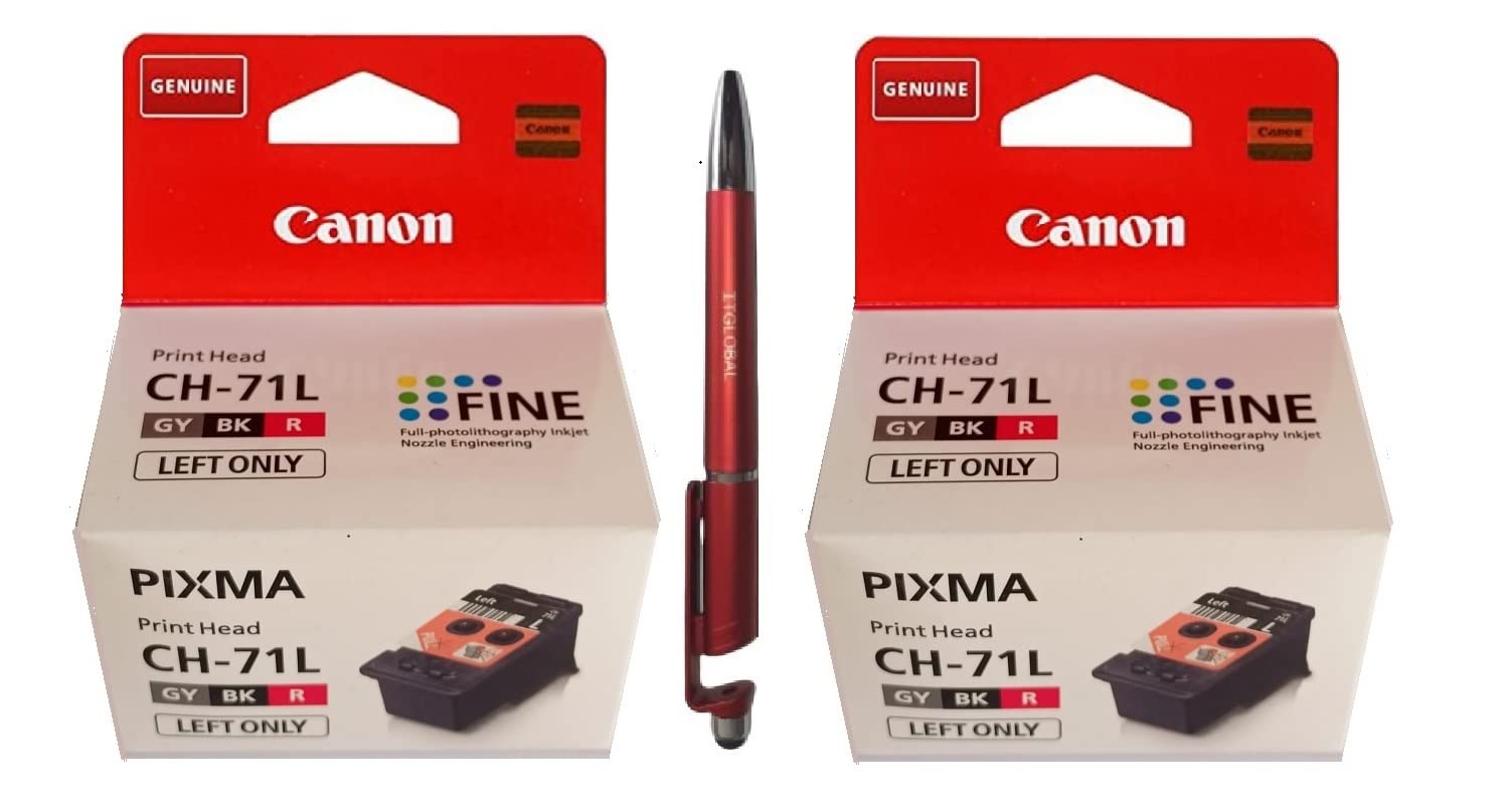 Canon Printer Head CH 71L (Set of 2) for G570 / G670 Ink Tank Printers with ITGLOBAL 3in1 Multi-Function Mobile Phone Stand, Stylus Pen, Anti-Metal Texture Rotating Ballpoint Pen (B09PLBBFRQ) Amazon Price History, Amazon Price Tracker