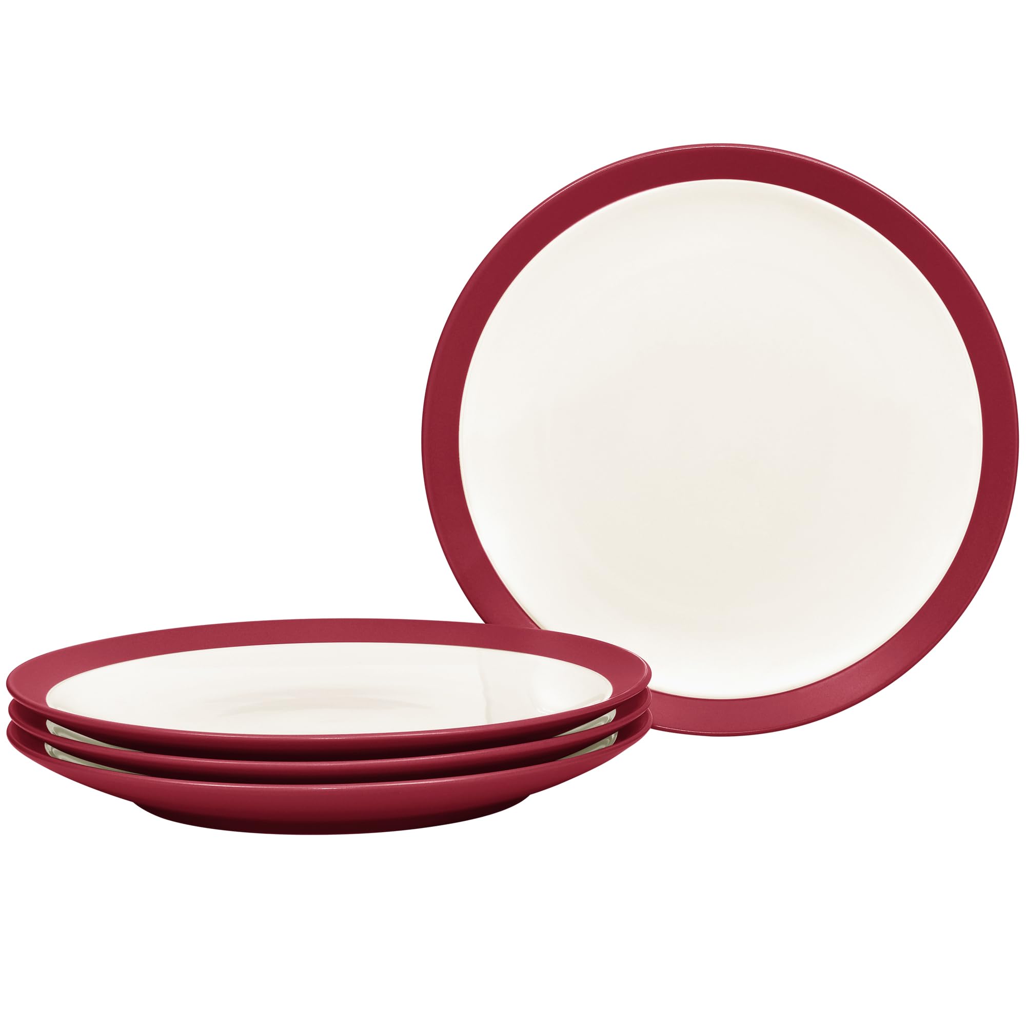 Noritake Colorwave Raspberry Set of 4 Curve Dinner Plates, 11"