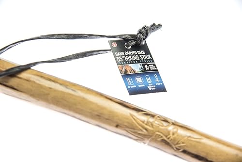 Miniatura 6 de Bastón SE. Bastón de madera natural con diseño floral tallado a mano con mango WS628-55