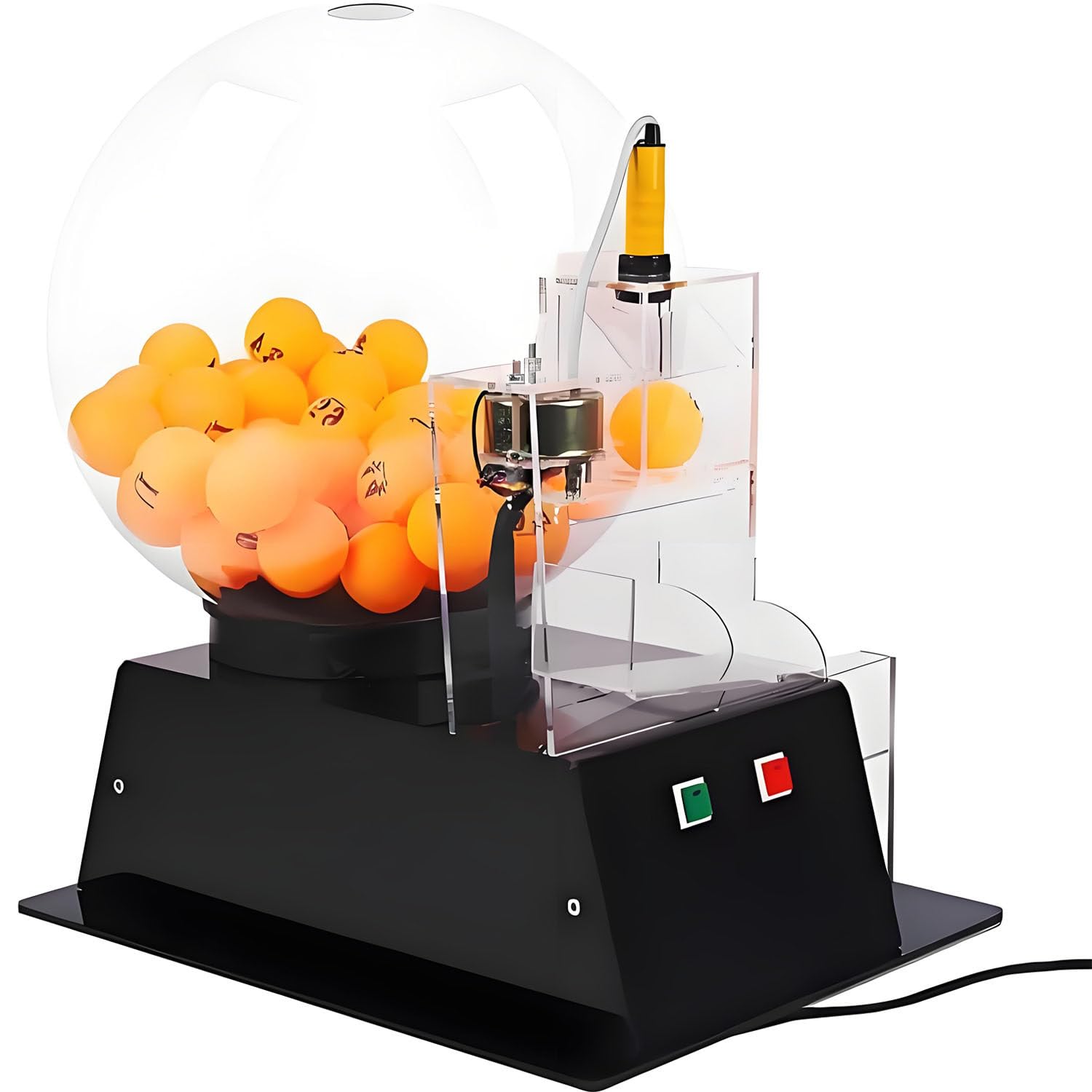 Aiodio Black Automatic Raffle Drawing Machine, Bingo Ball Set