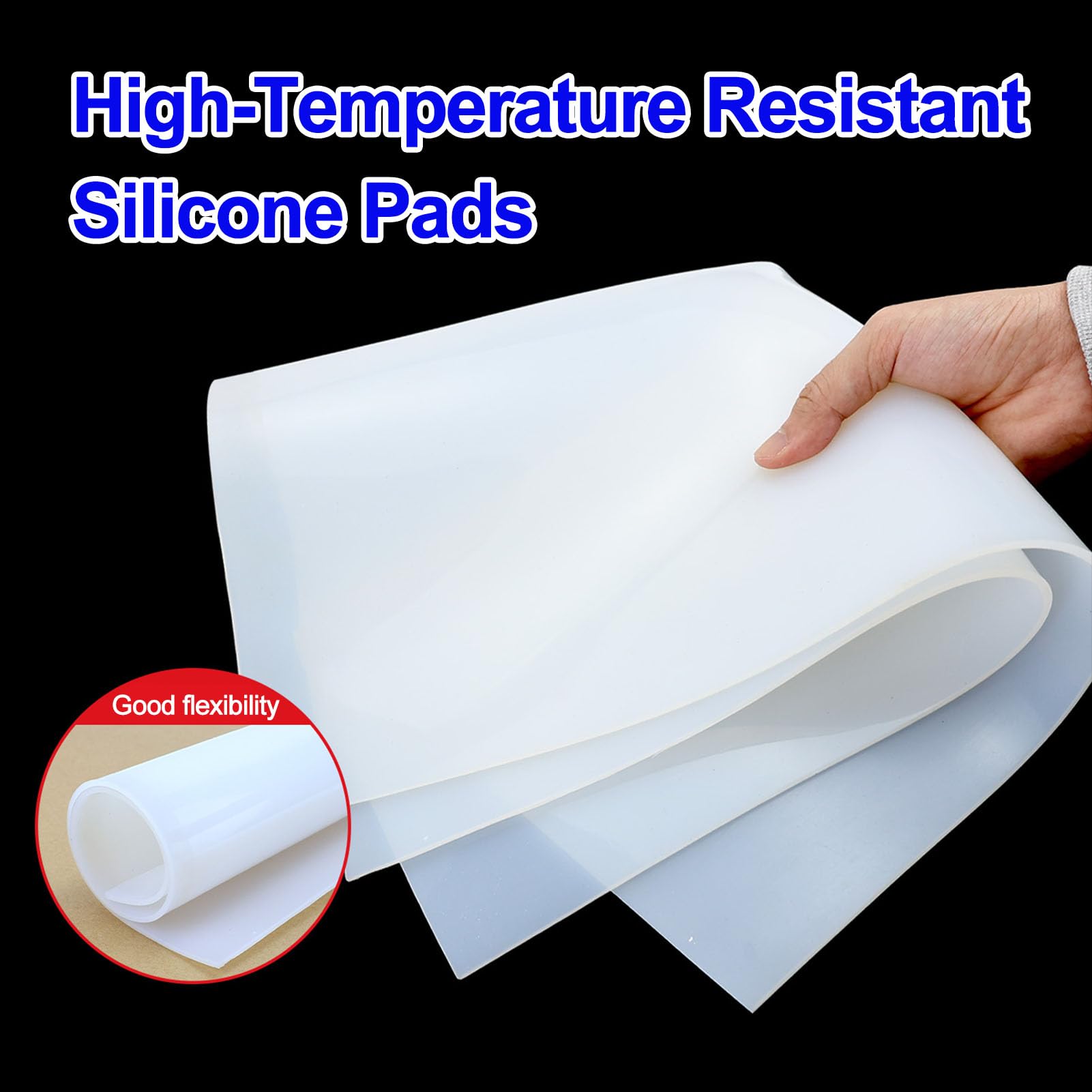 Dxcaicc Guarnizioni in Fogli di Gomma Siliconica, Pannelli con Lati di 1 Metro di Lunghezza E 1 Metro di Larghezza, Tappetini Ammortizzanti per La Riduzione del Rumore,Thickness 2mm
